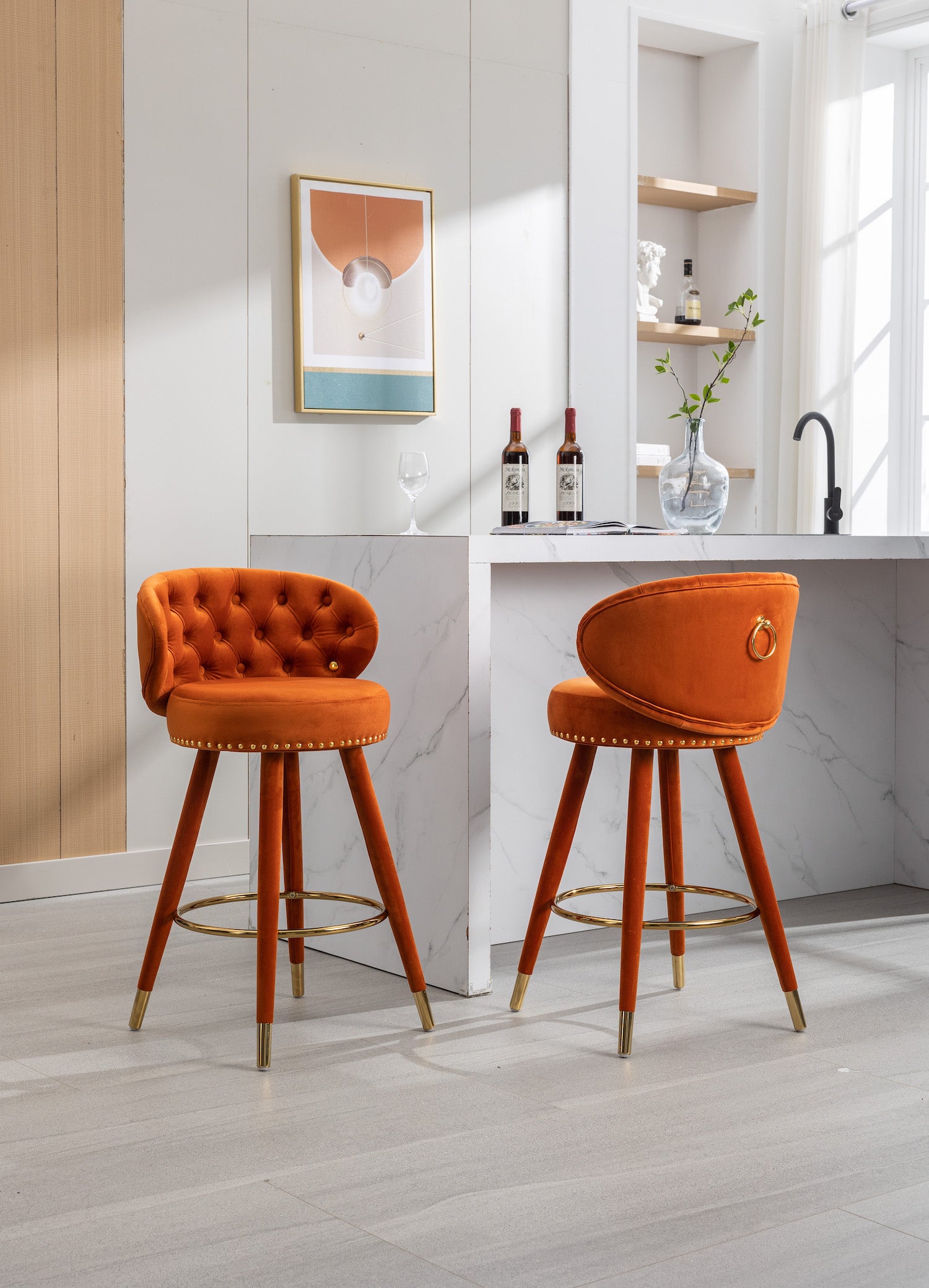 Gold counter height online bar stools