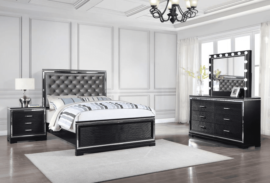  Coaster Home Furnishings Bedroom Furniture Set, Glossy