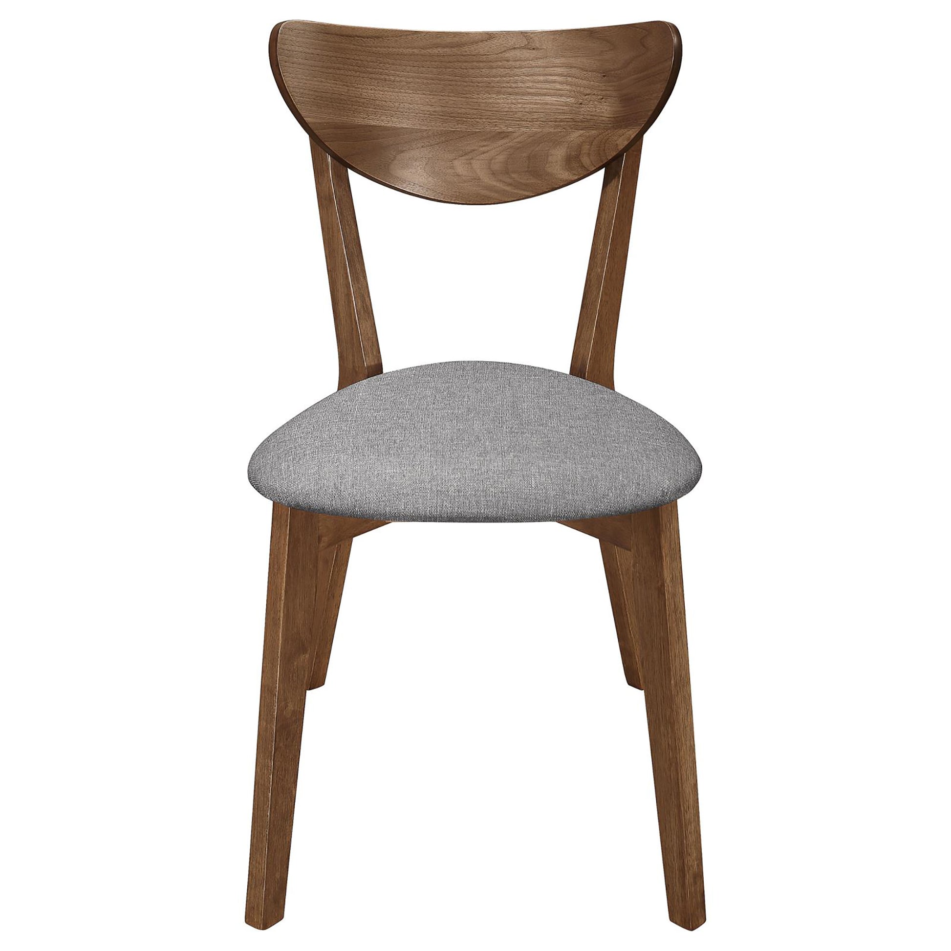 Martin Natural Walnut and Grey Upholestered Dining Chair Set of 2