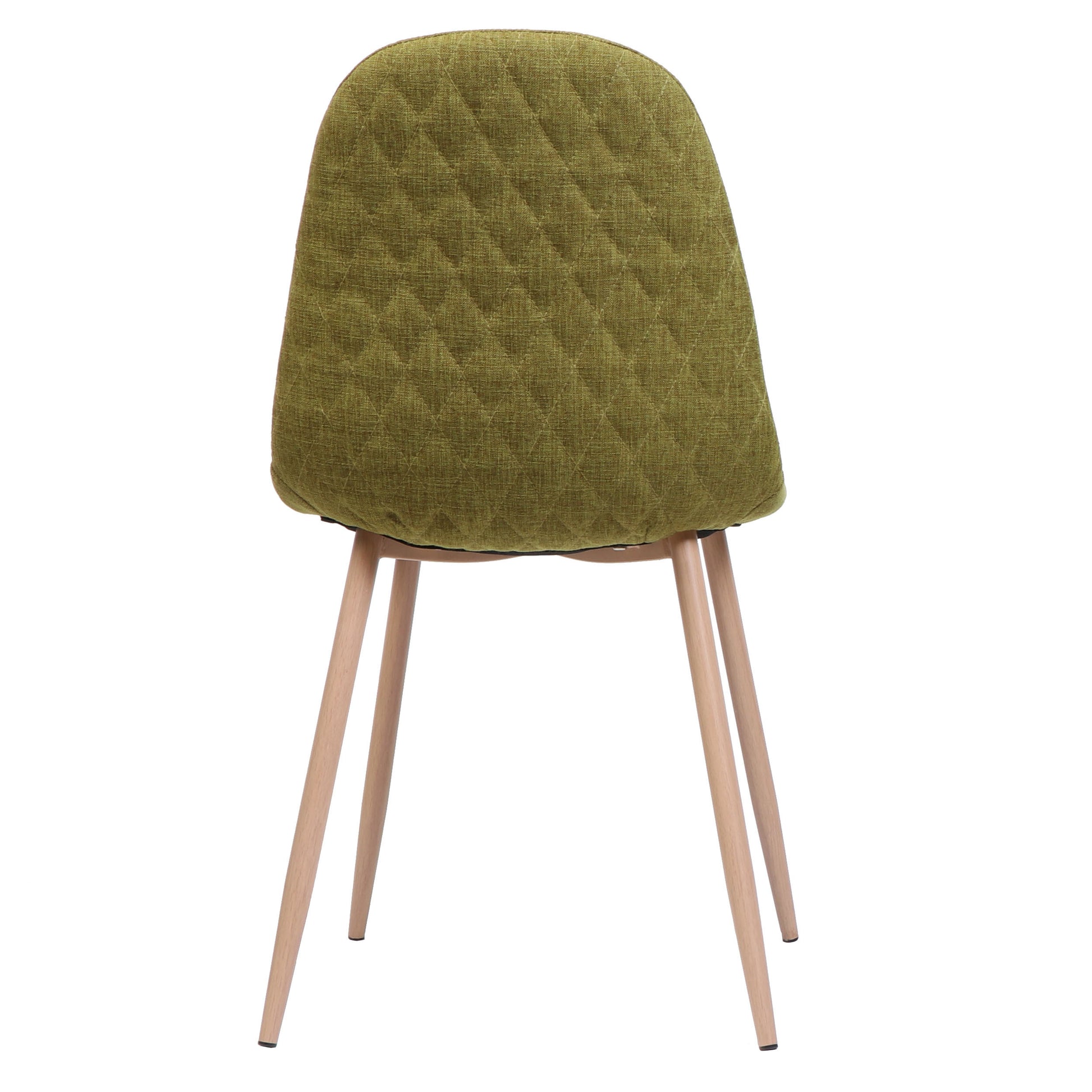 Loretta Mid-Century Modern Upholstered Side Chairs Set of 2 Green