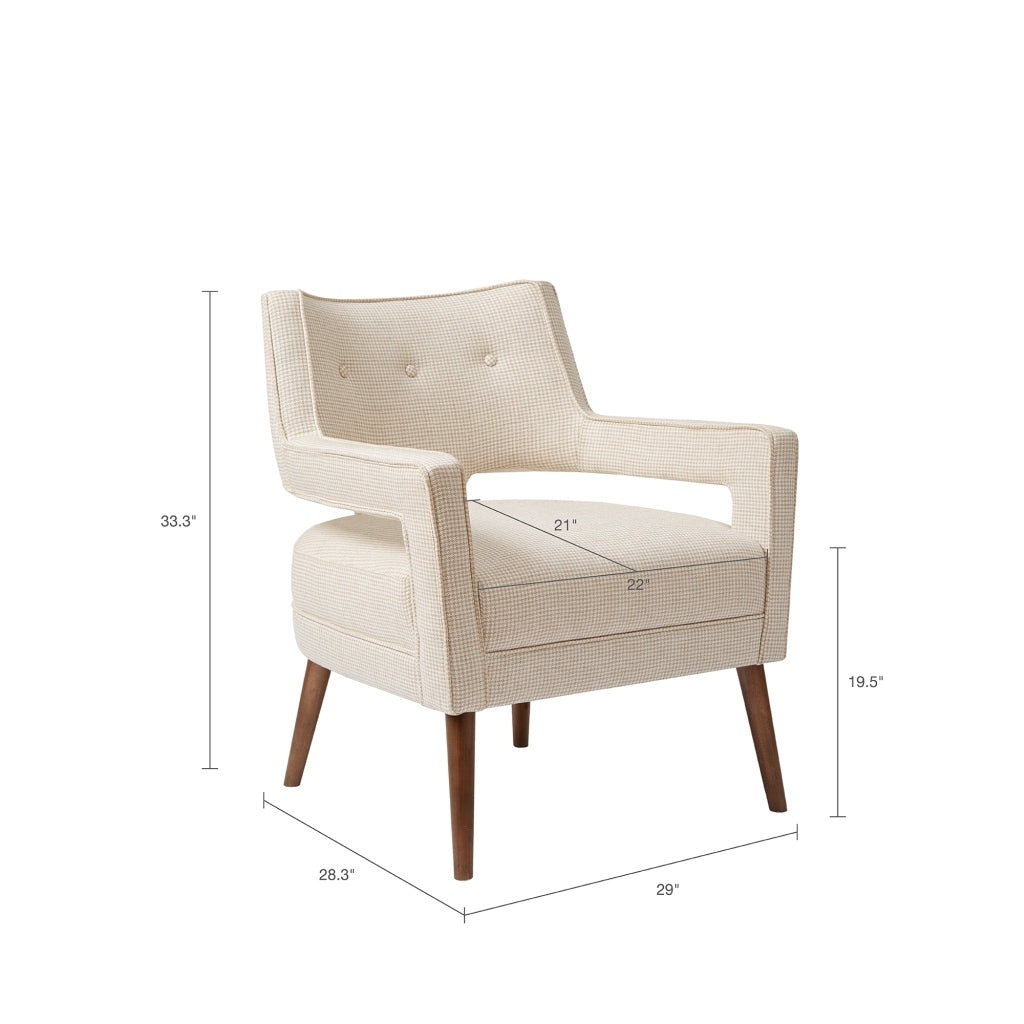 Madison Park Palmer Accent Chair, Cream