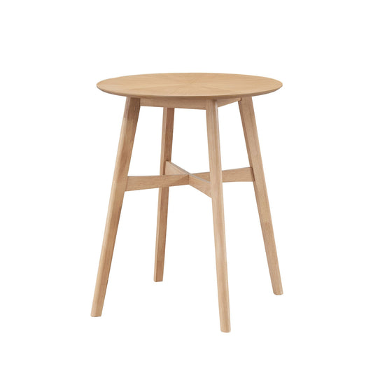 Gemma 31.5 Inch Oversize Round Bar Table, Oak