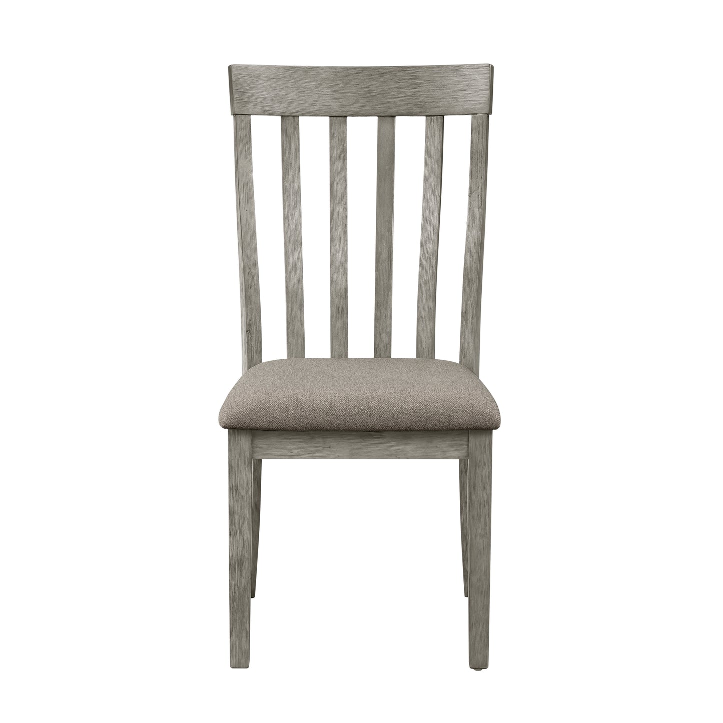 Adeline Vertical Slat Back Solid Wood Side Chairs Set of 2 Gray