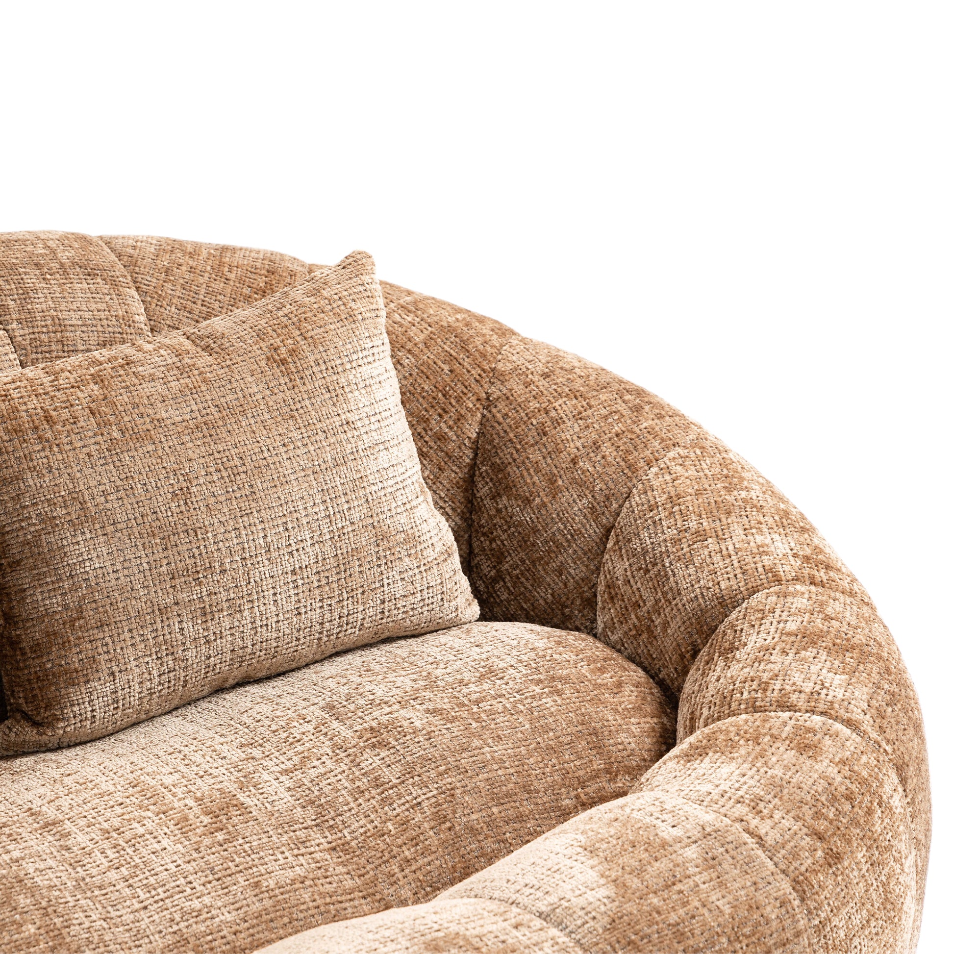 Coolmore Versatile Elegance Coffee Chenille High-Back 2 Seater Bean Bag Sofa for Indoor & Outdoor Relaxation