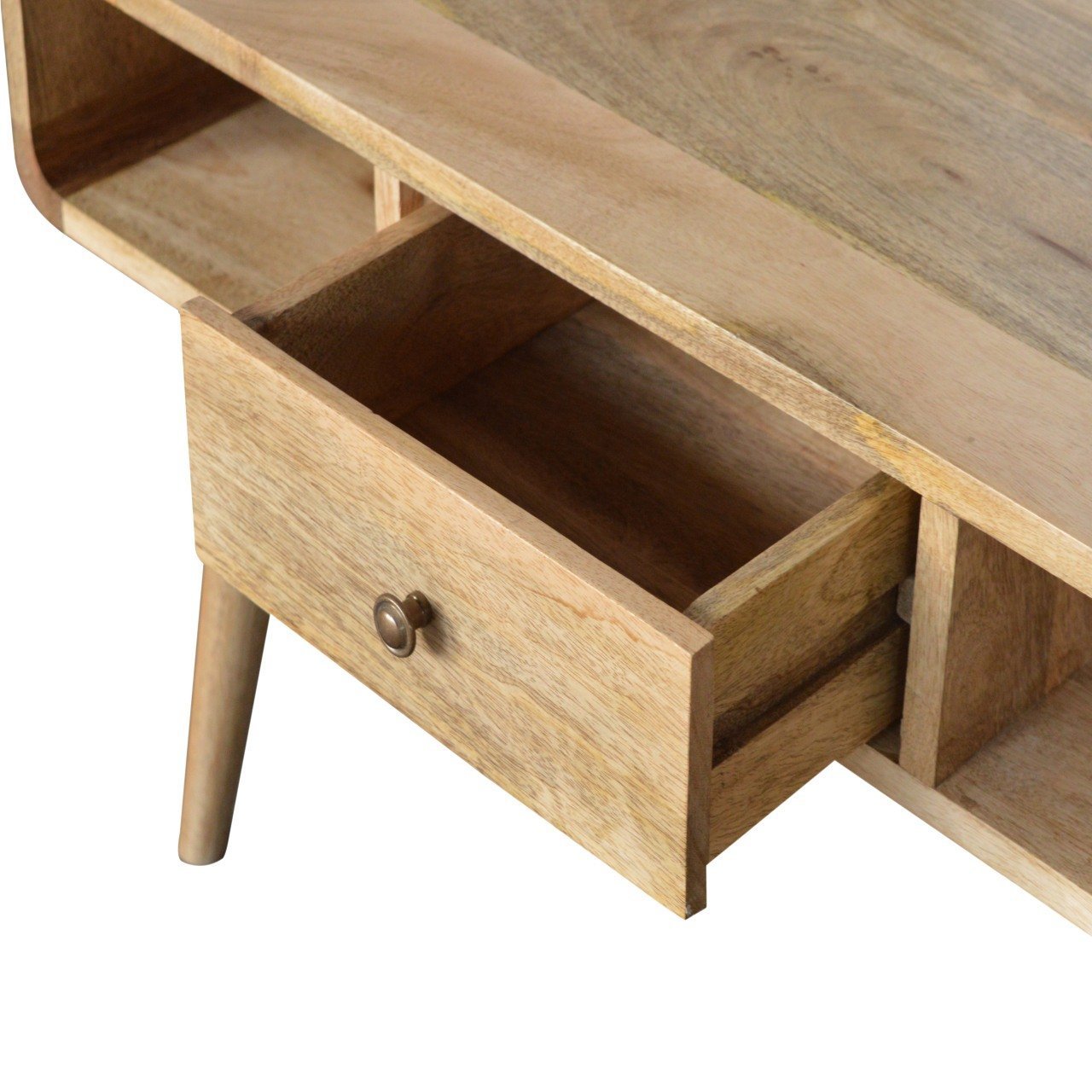 Masterson Curved Oak-ish Coffee Table