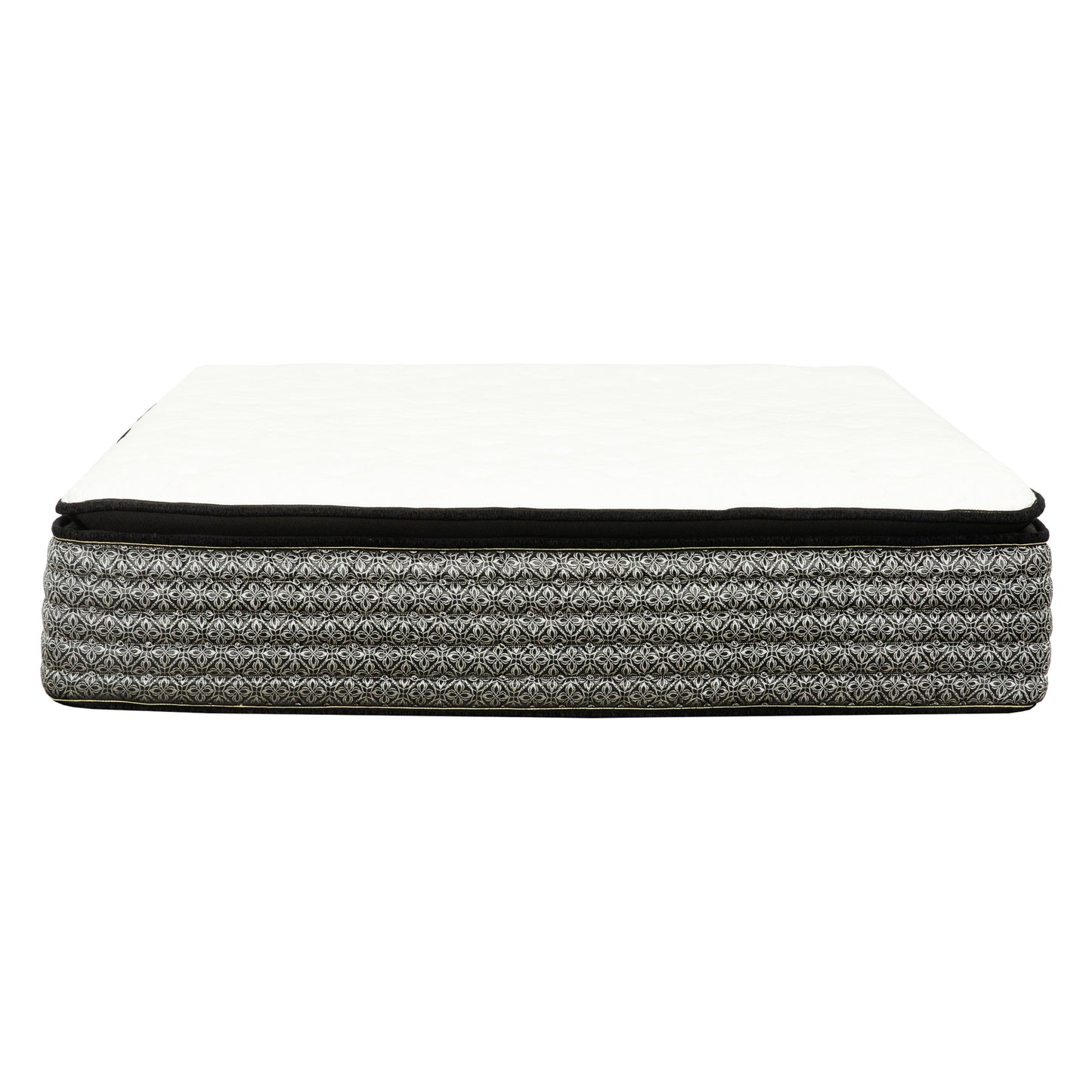 Premium 14 in. King Size Pocket Coil Hybrid Mattress, Super Plush Gel Memory Foam Mattress for Comfort Sleep, White/Gray