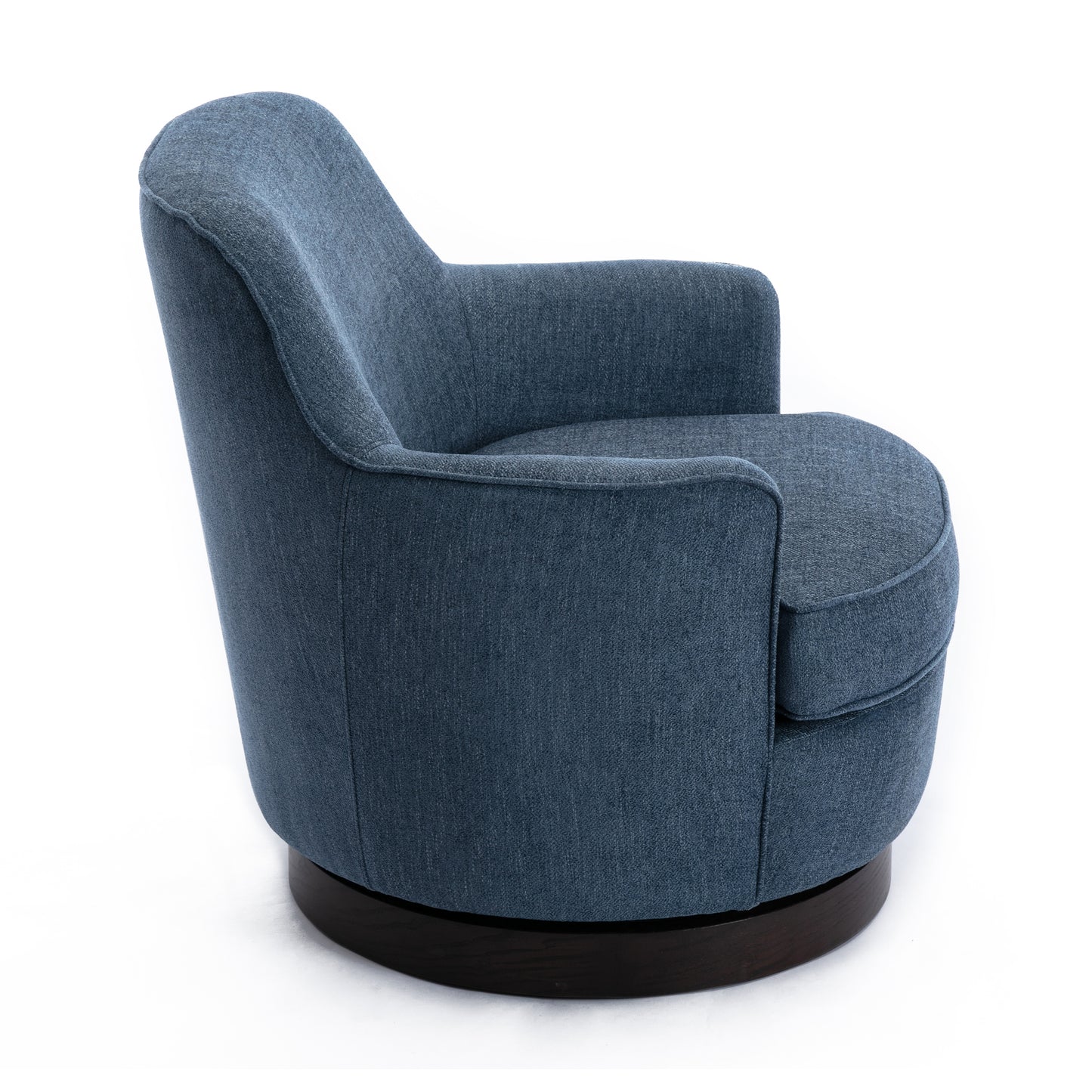 Richfield Cadet Blue Wood Base Swivel Chair