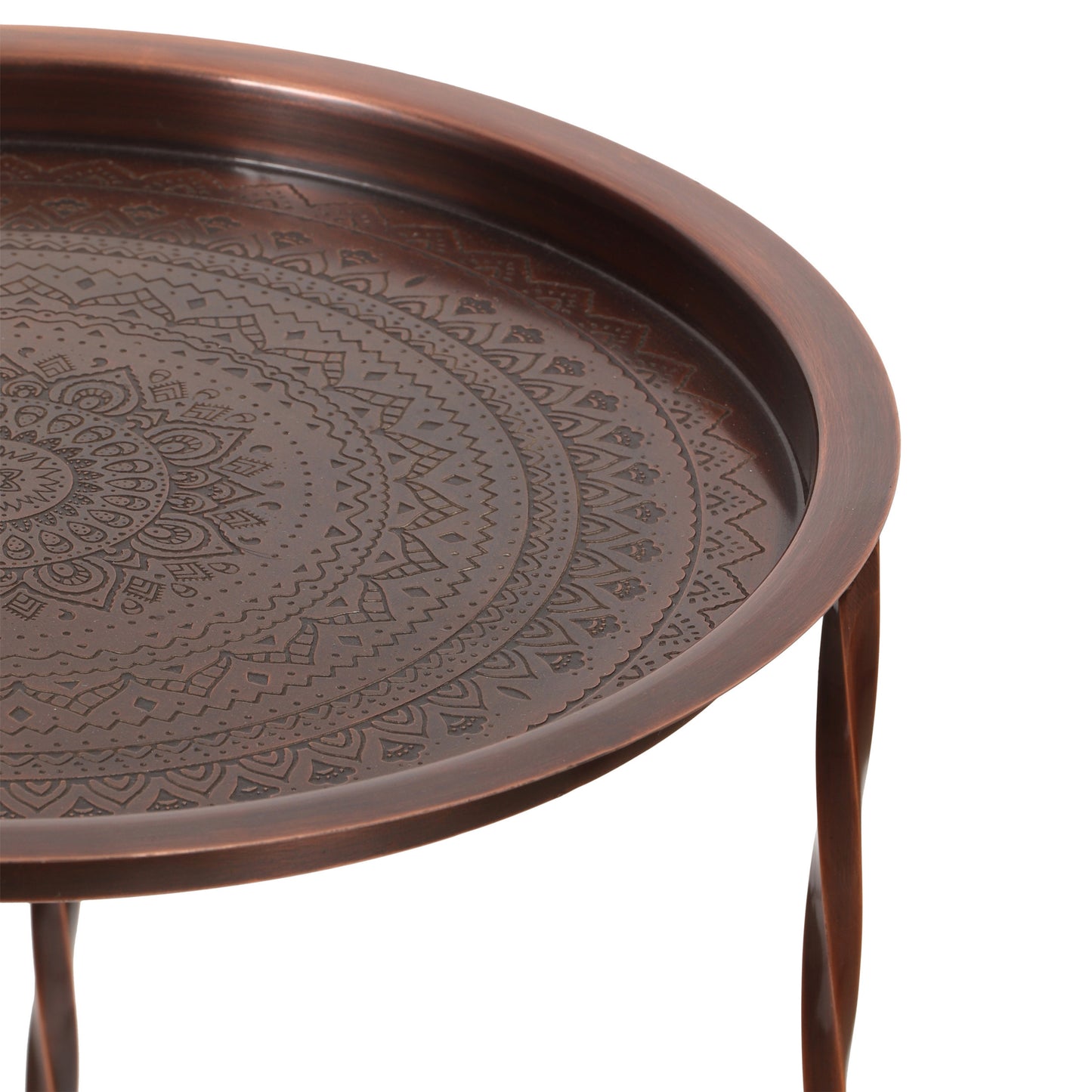 Adelina Iron Side Table, Copper