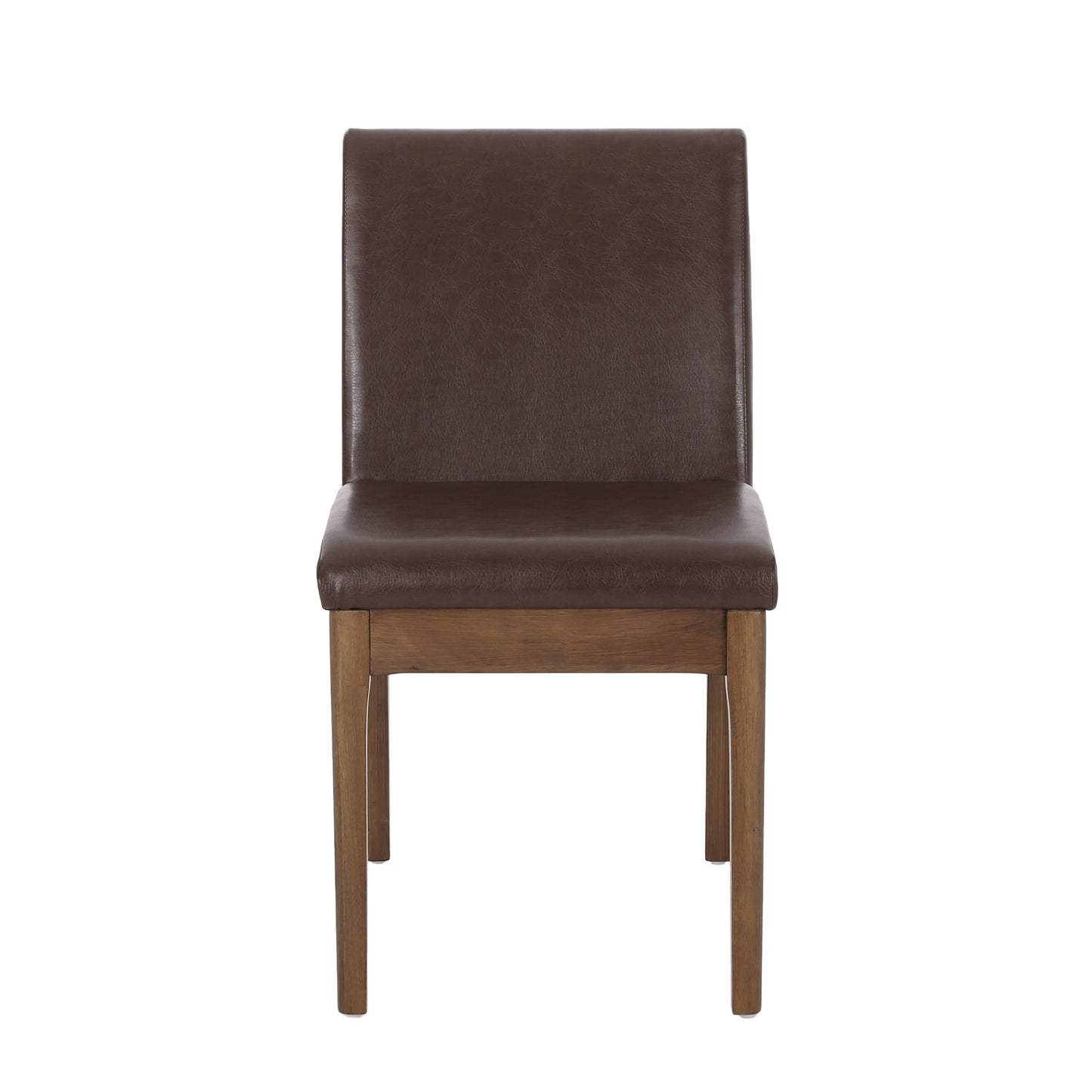 Gloria Dark Brown PU Leather Side Chairs Set of 2