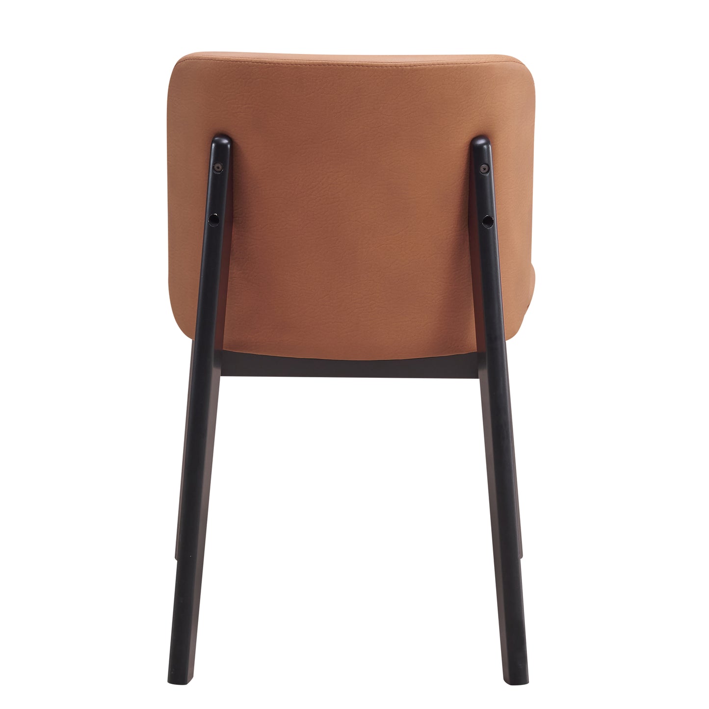 Camel Polish and Black Padded Side Chair Set of 2