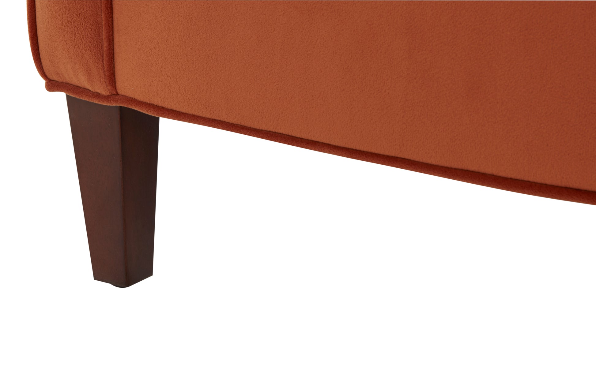 Alina Burnt Orange Velvet Accent Arm Chair