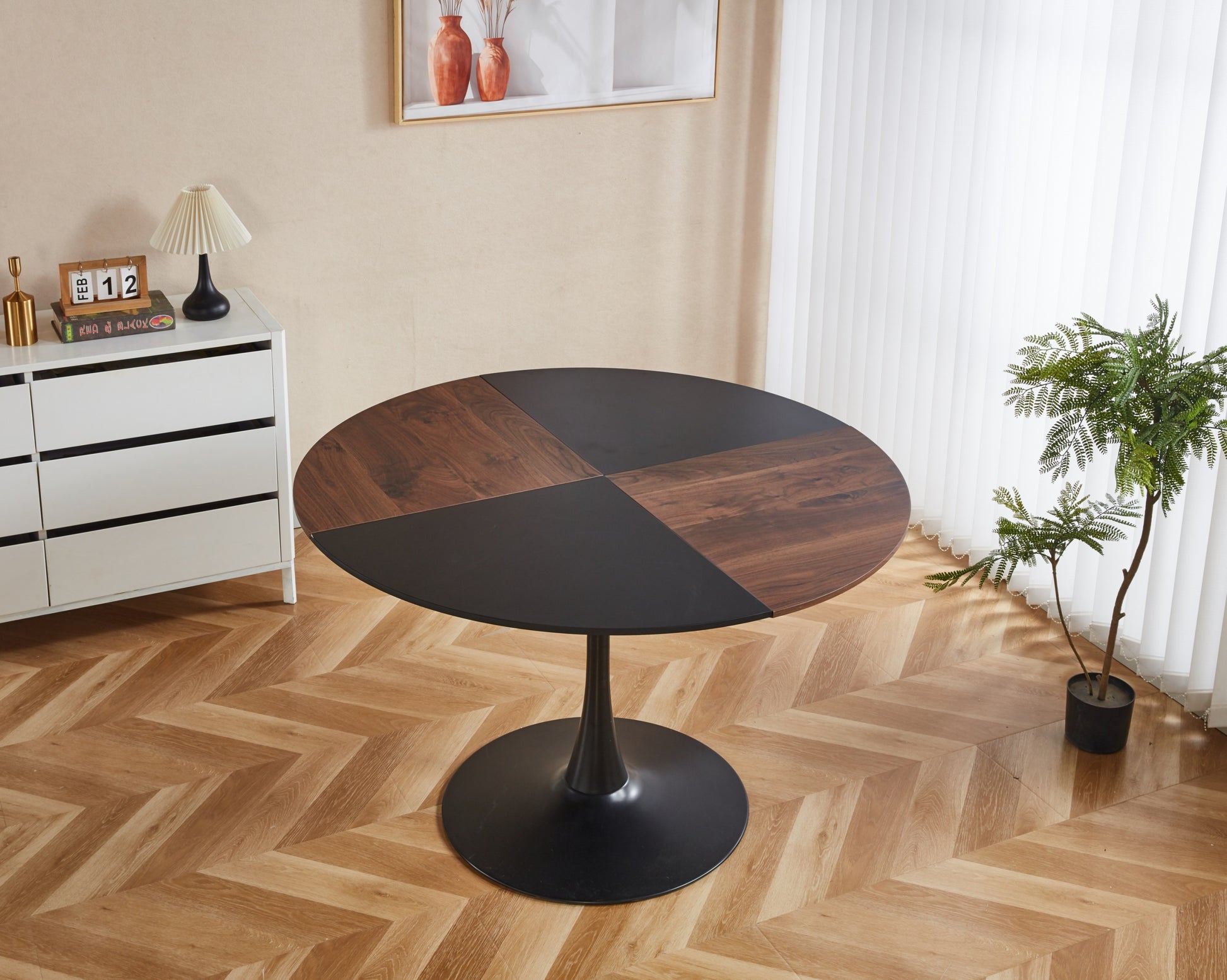 Minerva 47.2" Mid-Century Modern Tulip Table