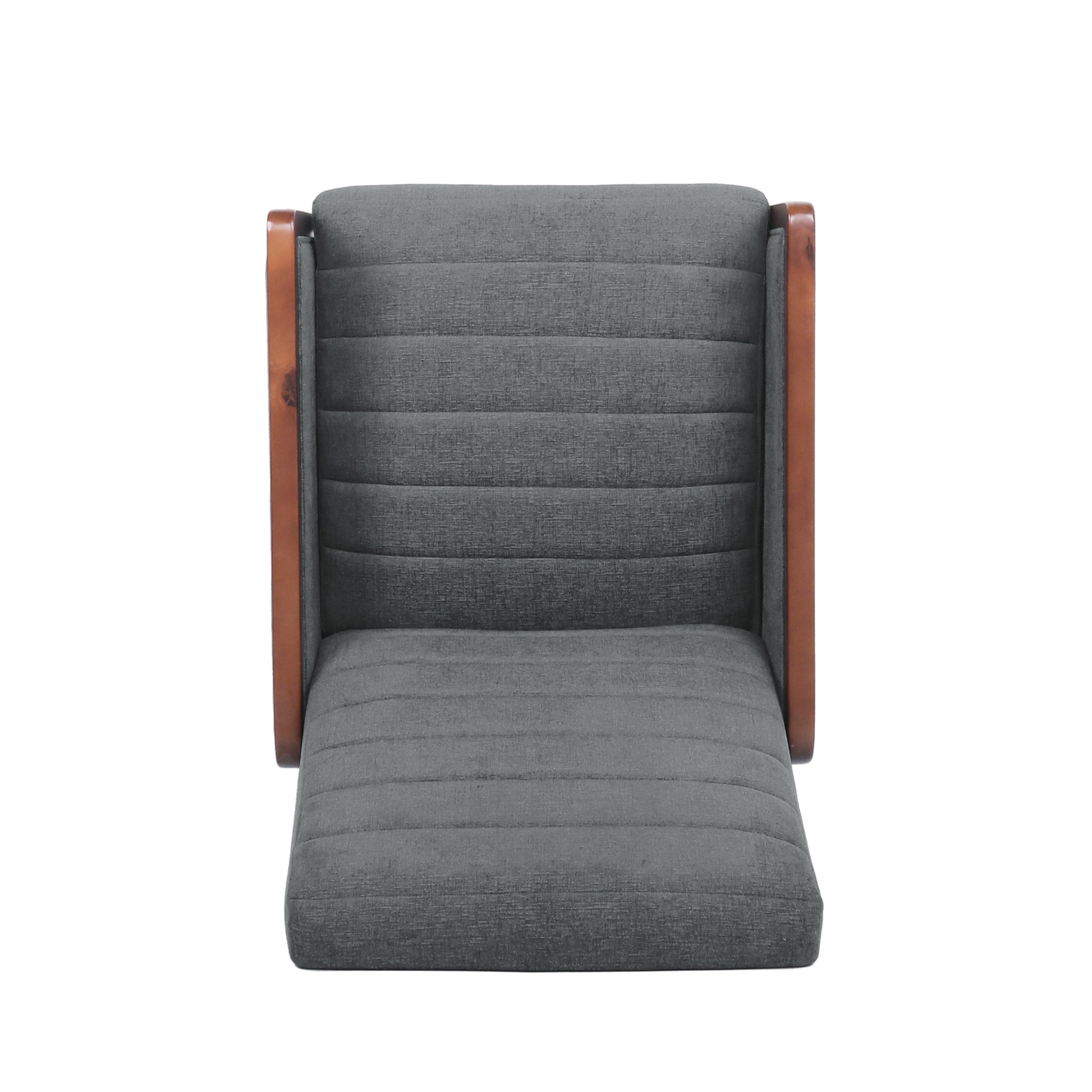 Seraphina Mid-Century Modern Style Plush Gray Fabric Recliner