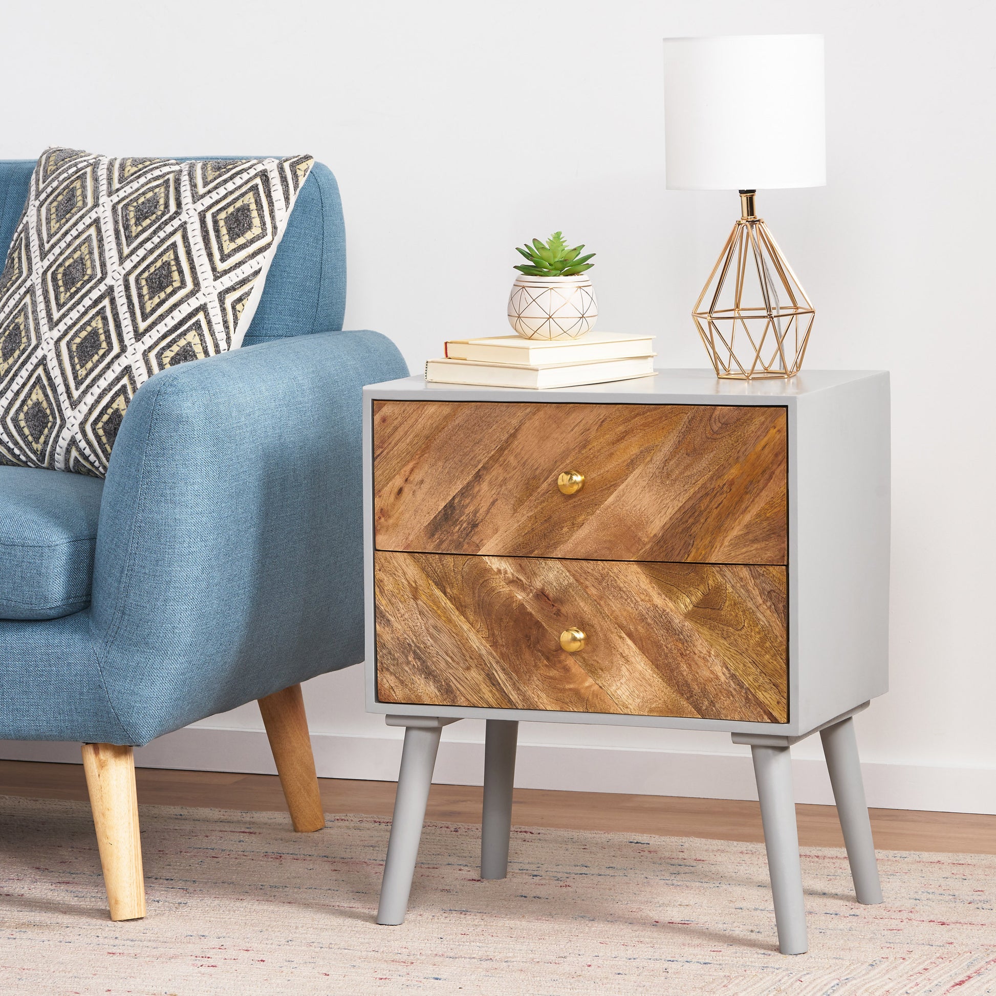 Sadie Mid-Century Modern Nightstand