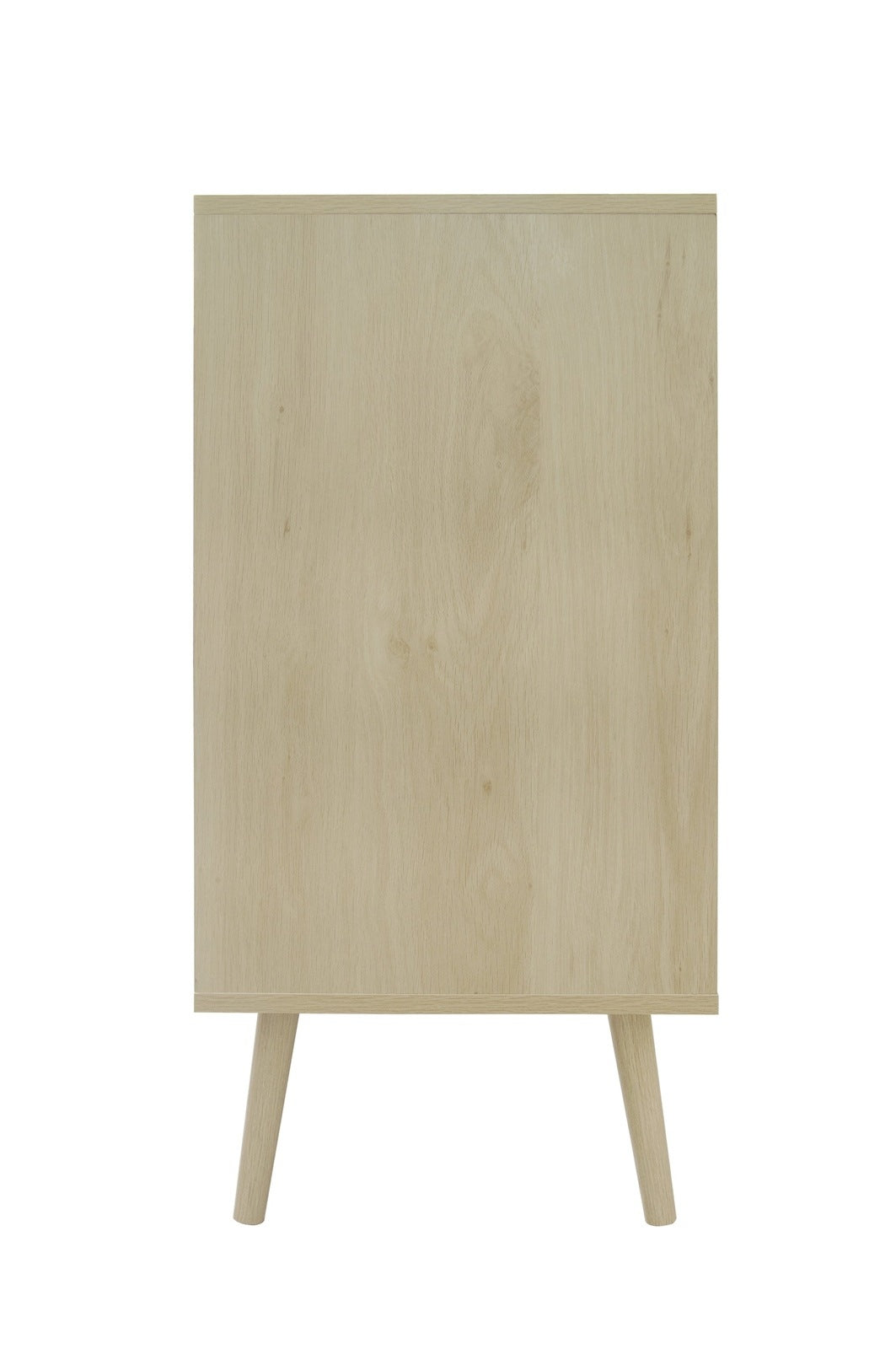 Avery Natural Finish 4-Door Cabinet with Glass Doors