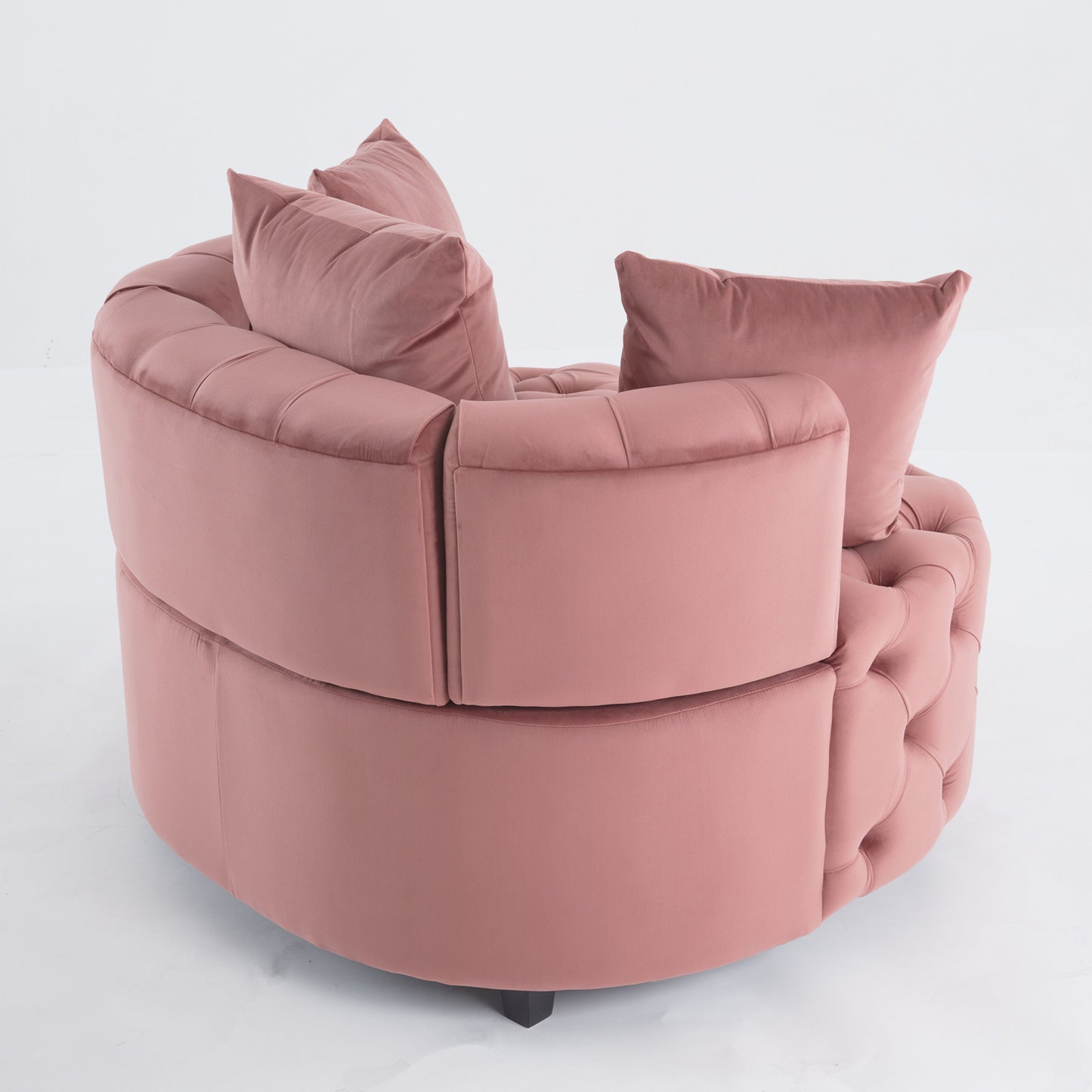 Fayola Velvet Akili Accent Chair, Pink