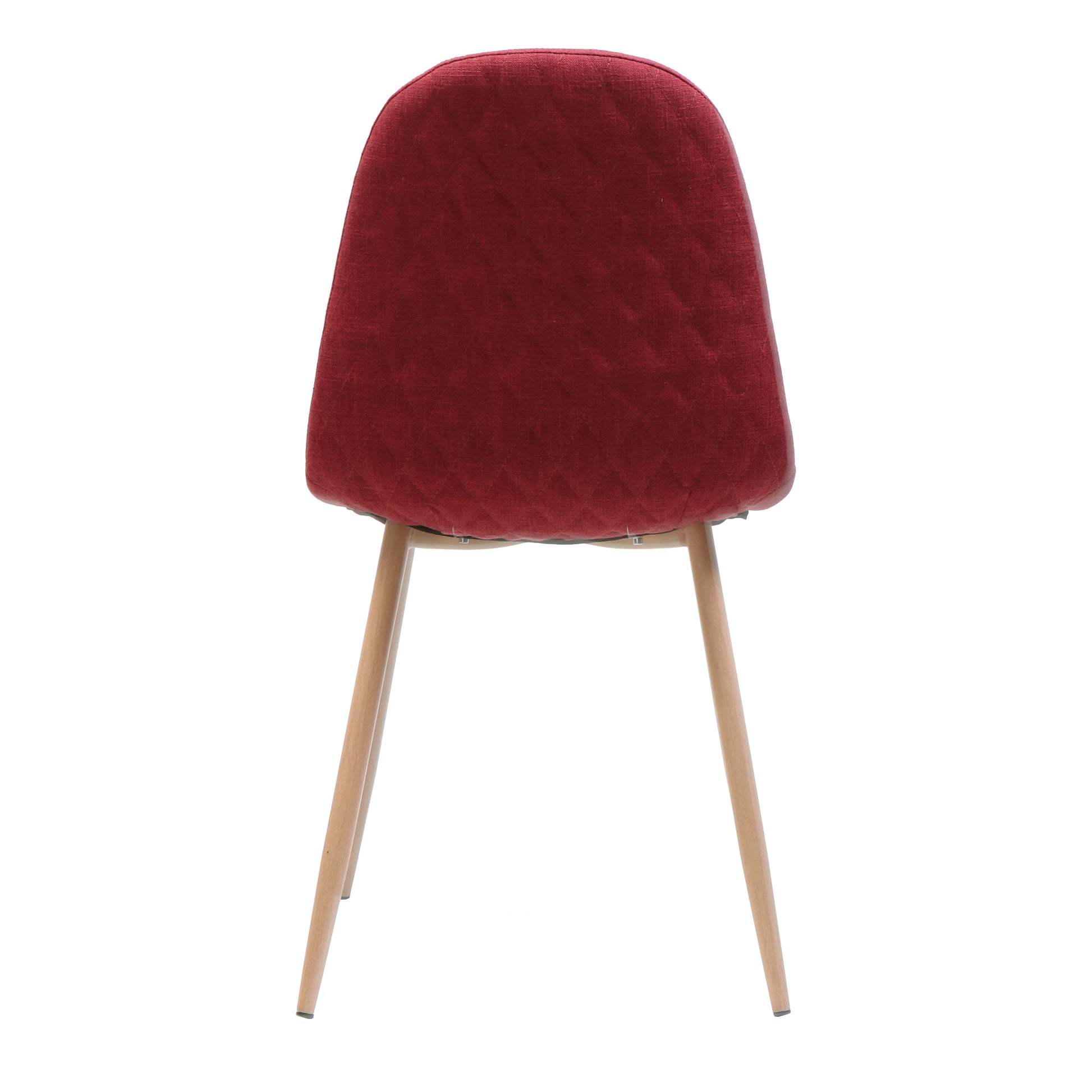 Loretta Mid-Century Modern Upholstered Side Chairs Set of 2 Red