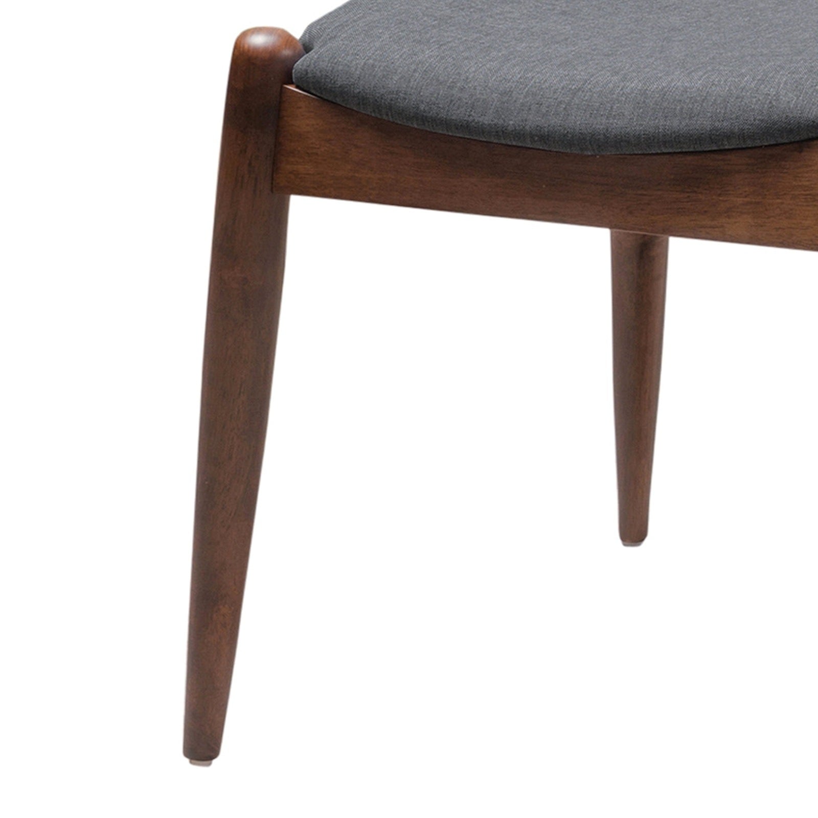 Margarette Mid-Century Modern Side Chairs Set of 2 Walnut & Charcoal