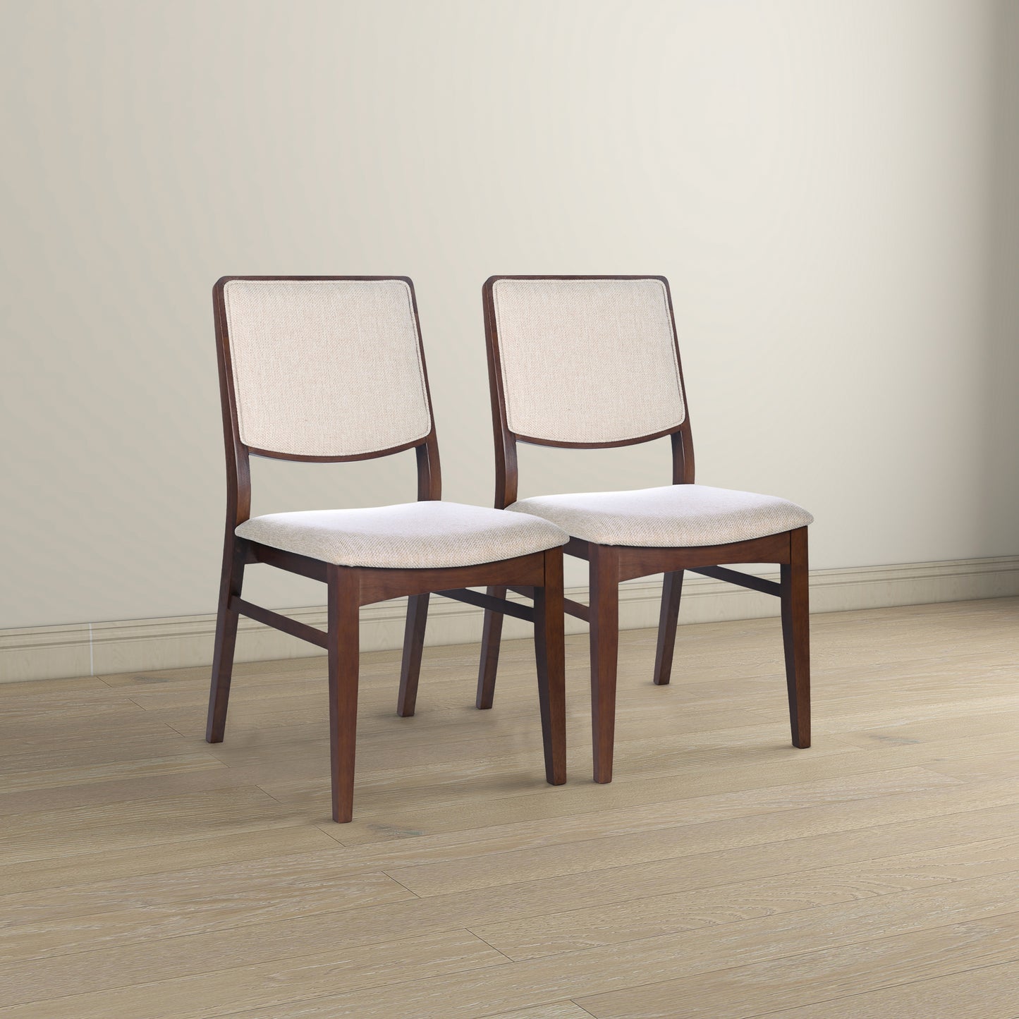 Skylar Beige Fabric Dining Chair Set Of 2