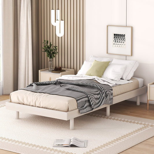 Laken Modern Design Twin Size Floating Platform Bed Frame