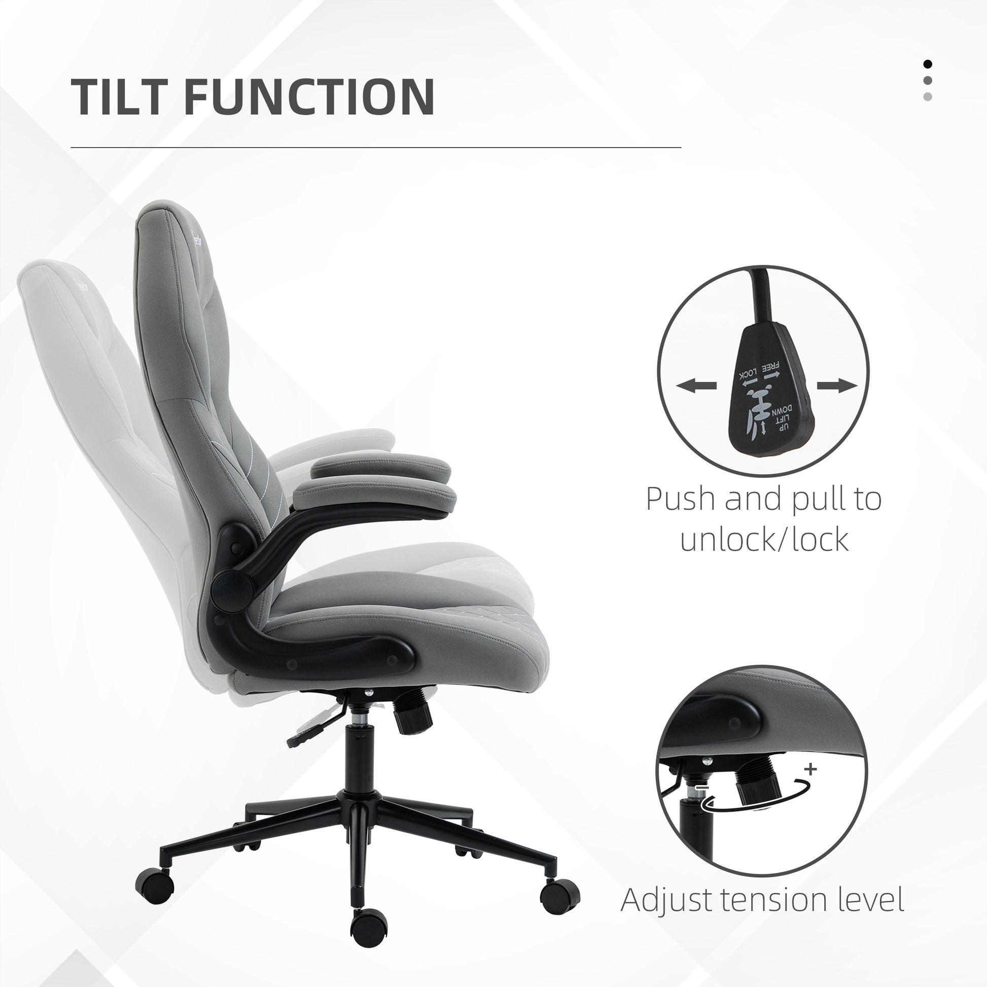 Tallis Light Gray Upholstered Gaming Chair