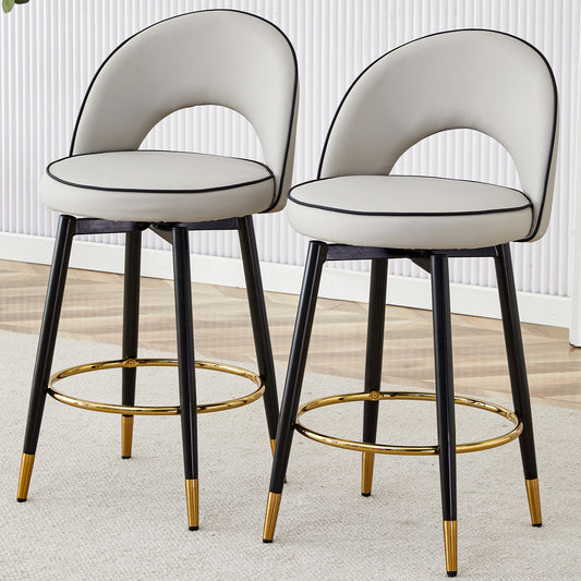 Lily 360 ° Swivel Counter Height Bar Stools, Gray