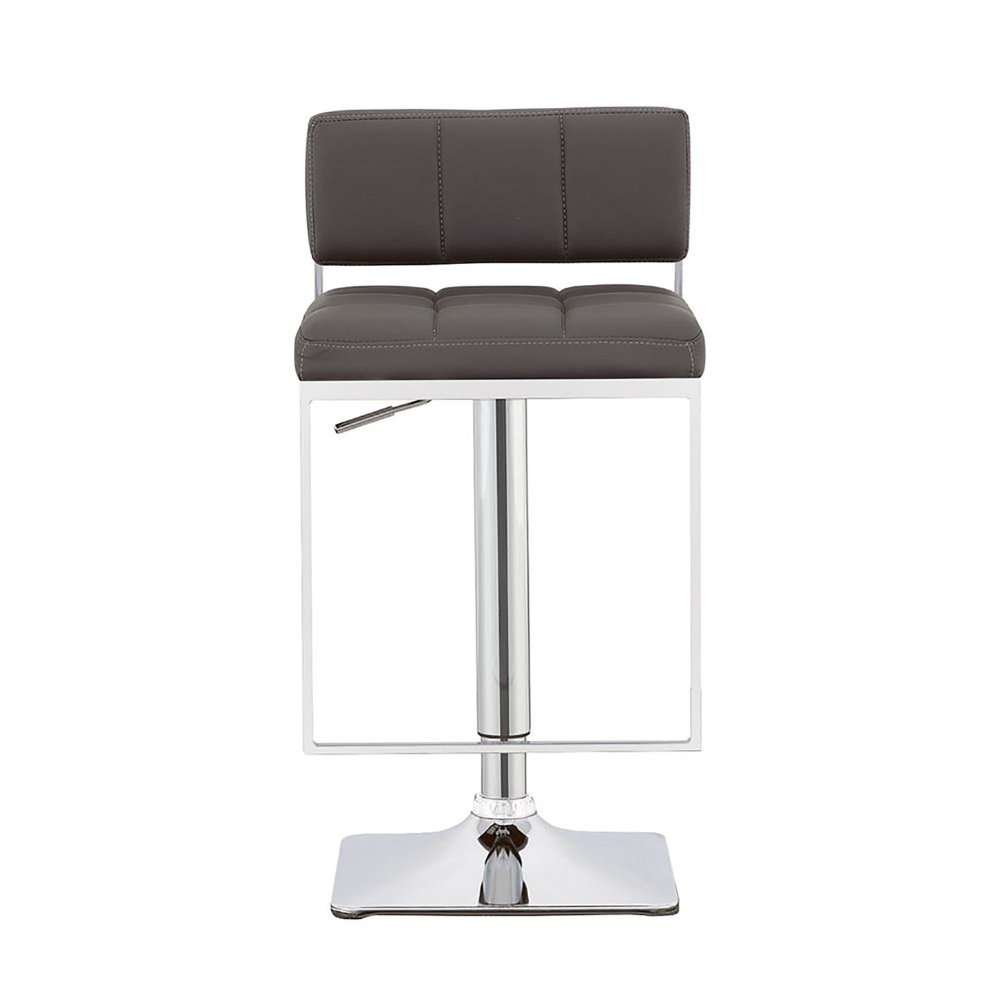 Tanner Grey and Chrome Adjustable Bar Stool Set of 1