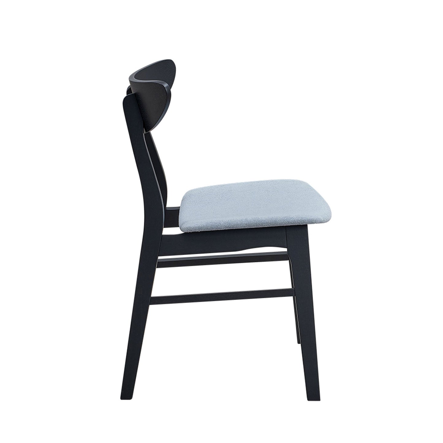 Ashby Mid-Century Modern Side Chairs Set of 2 Black