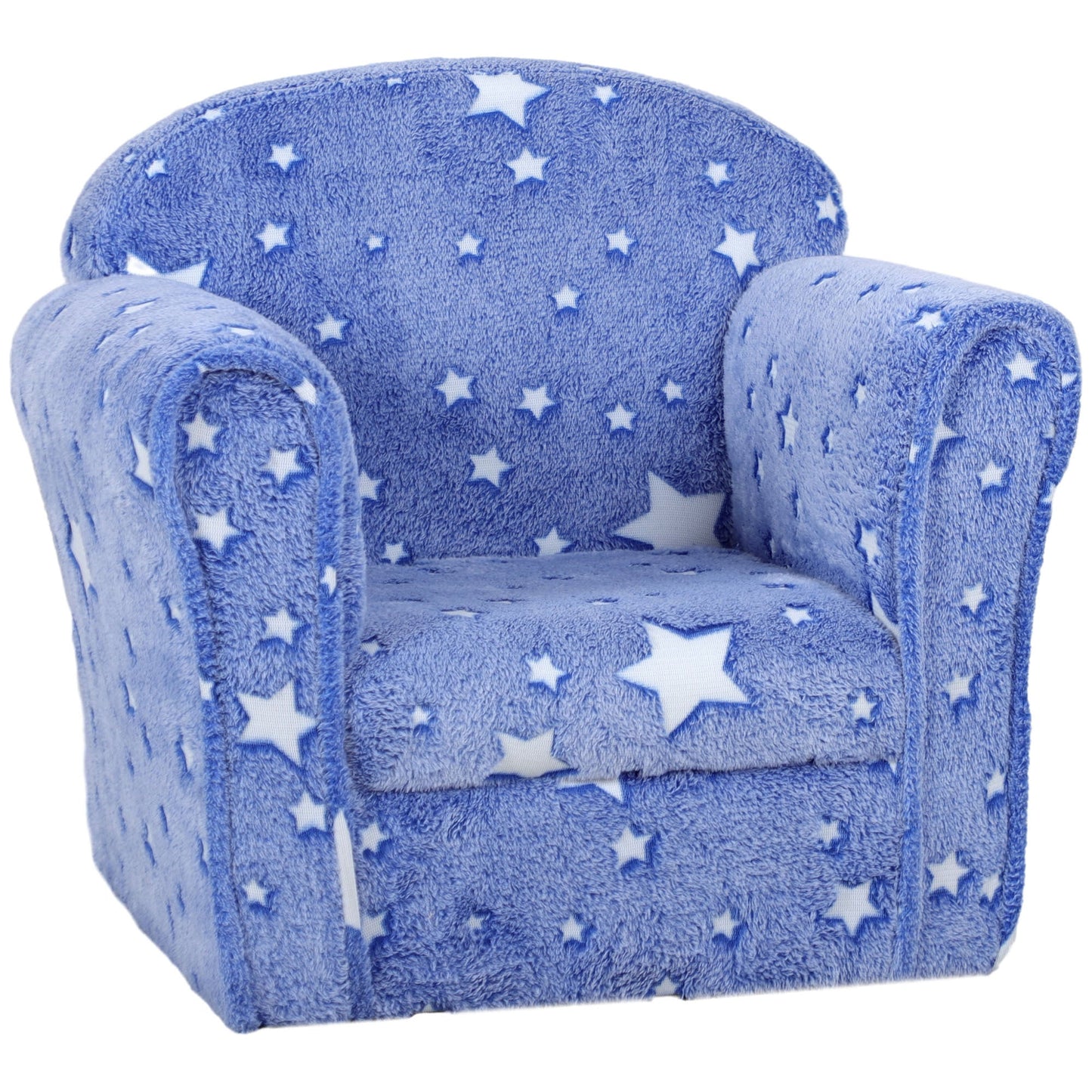 Toddler Chair with Glow in the Dark Star Design & Wooden Frame