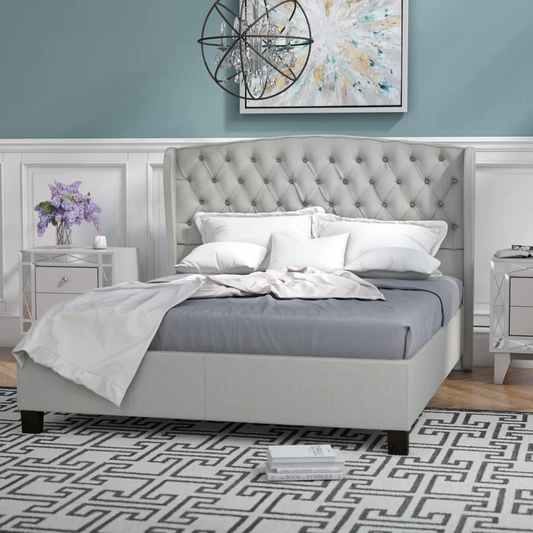 Zinnia Queen Size Upholstered Platform Bed