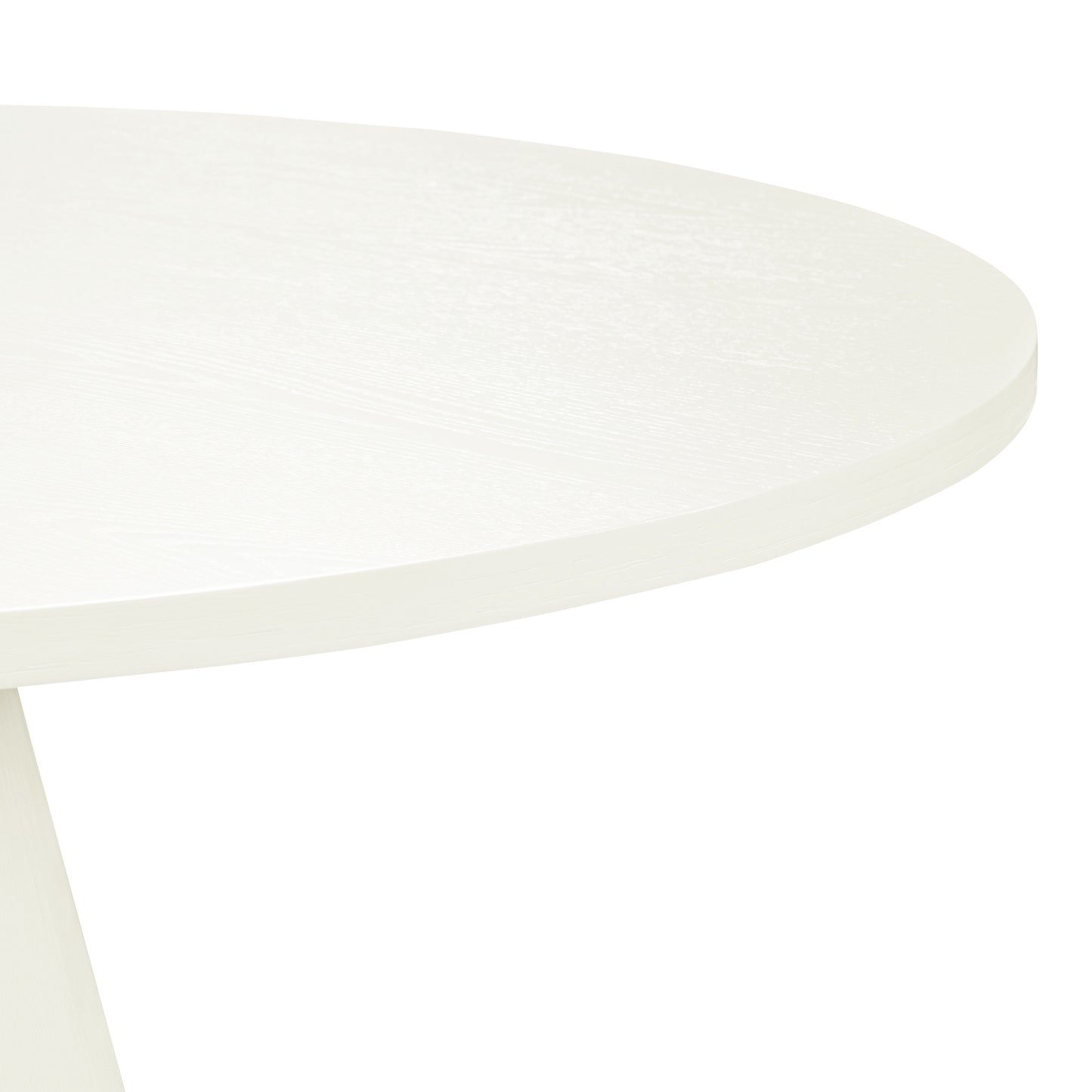 Verena 45" Round Mid-Century Modern Dining Table , White