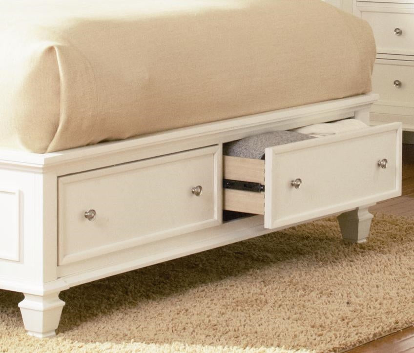 Sandy Beach Cottage Style Queen Storage Bed