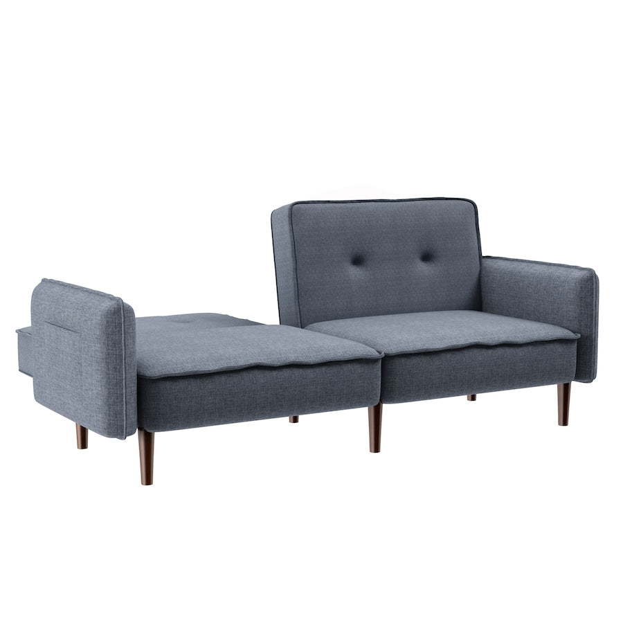 Oceana Split Back Sofa Bed with Walnut Legs - Gray