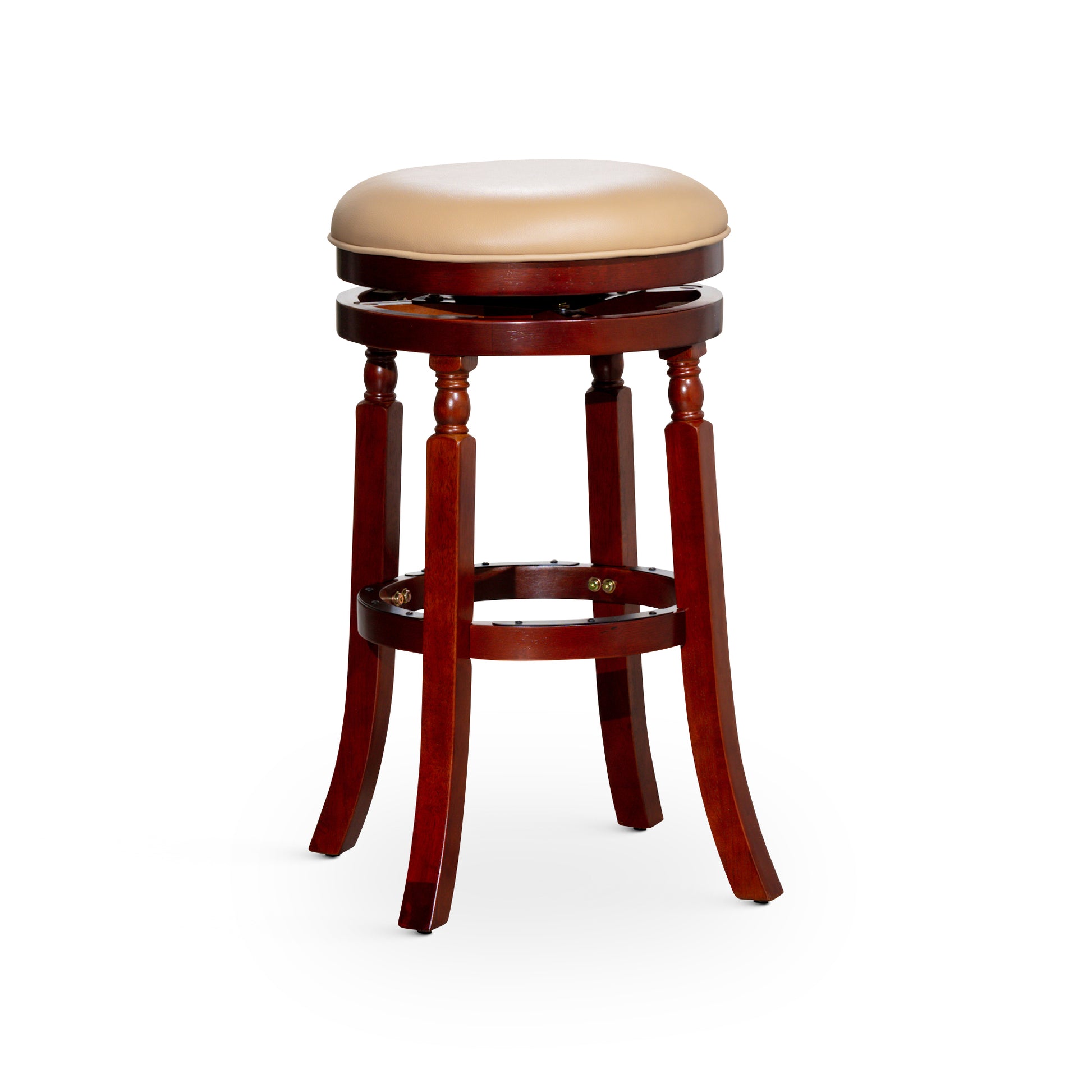 Palmer Lake 30" Bar Stool with Padded Leather Seat - Cherry & Bone