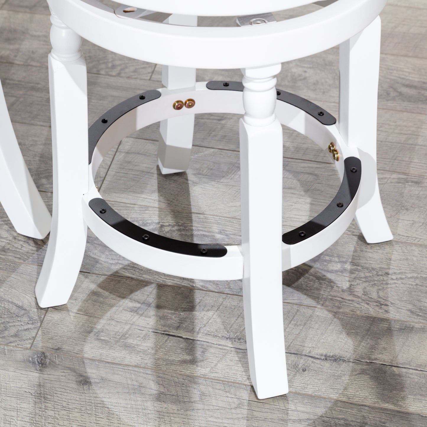 Palmer Lake 30" Bar Stool with Upholstered Seat - White & Beige