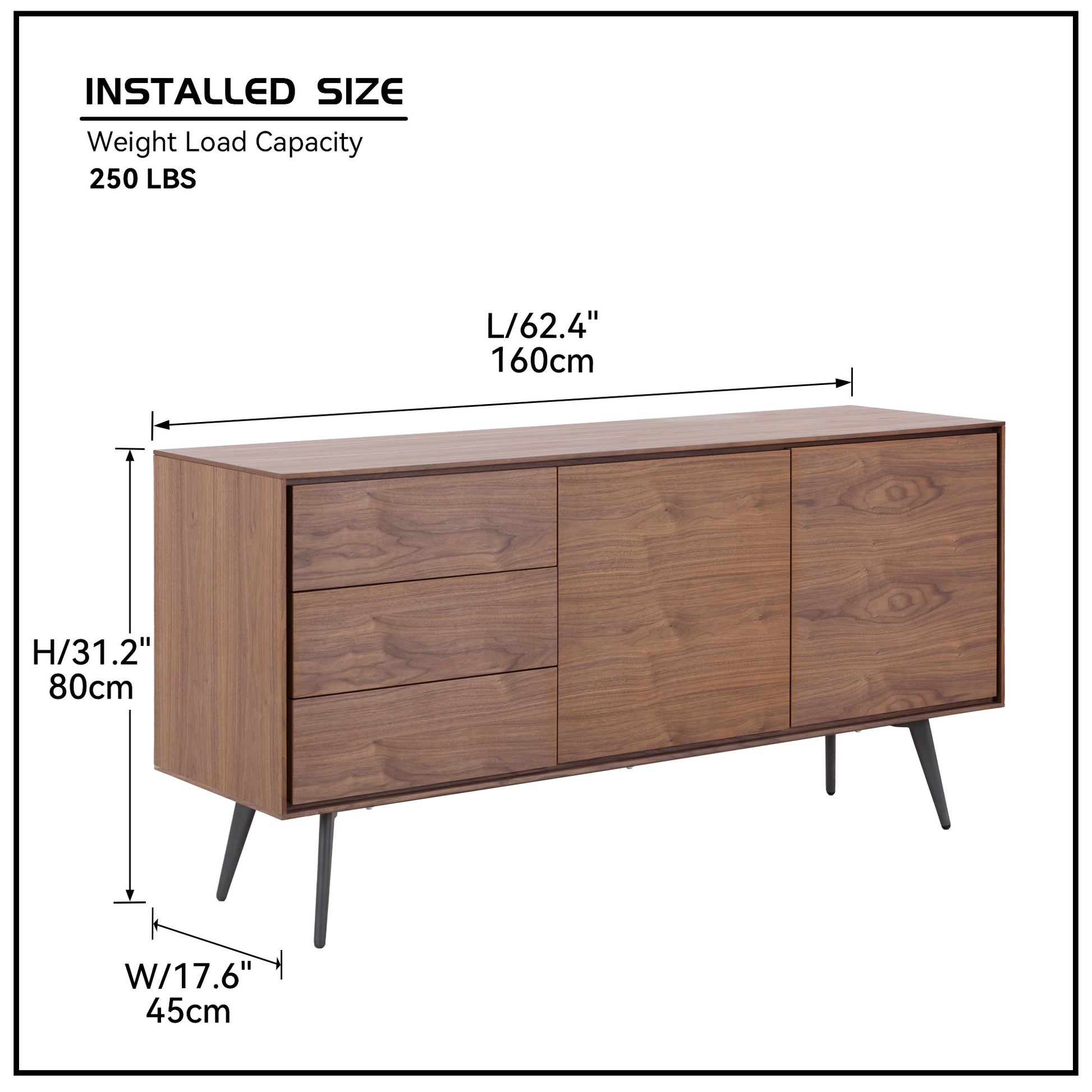 Justone Modern Buffet Wooden Sideboard Storage Cabinet