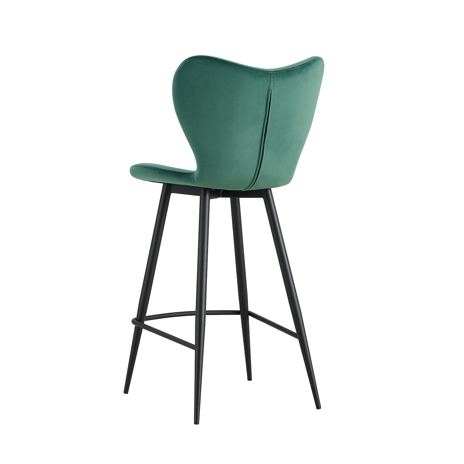 WS Modern Minimalist Counter Height Stool Set of 2 Green