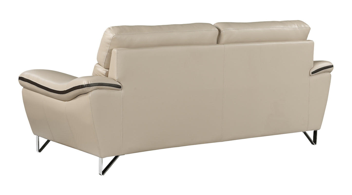 GU Furniture Modern Italian Leather Sofa - Beige