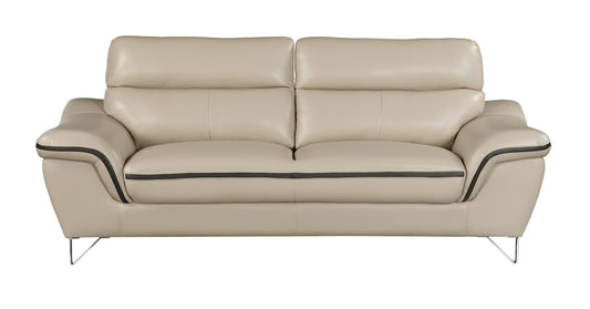 GU Furniture Modern Italian Leather Sofa - Beige