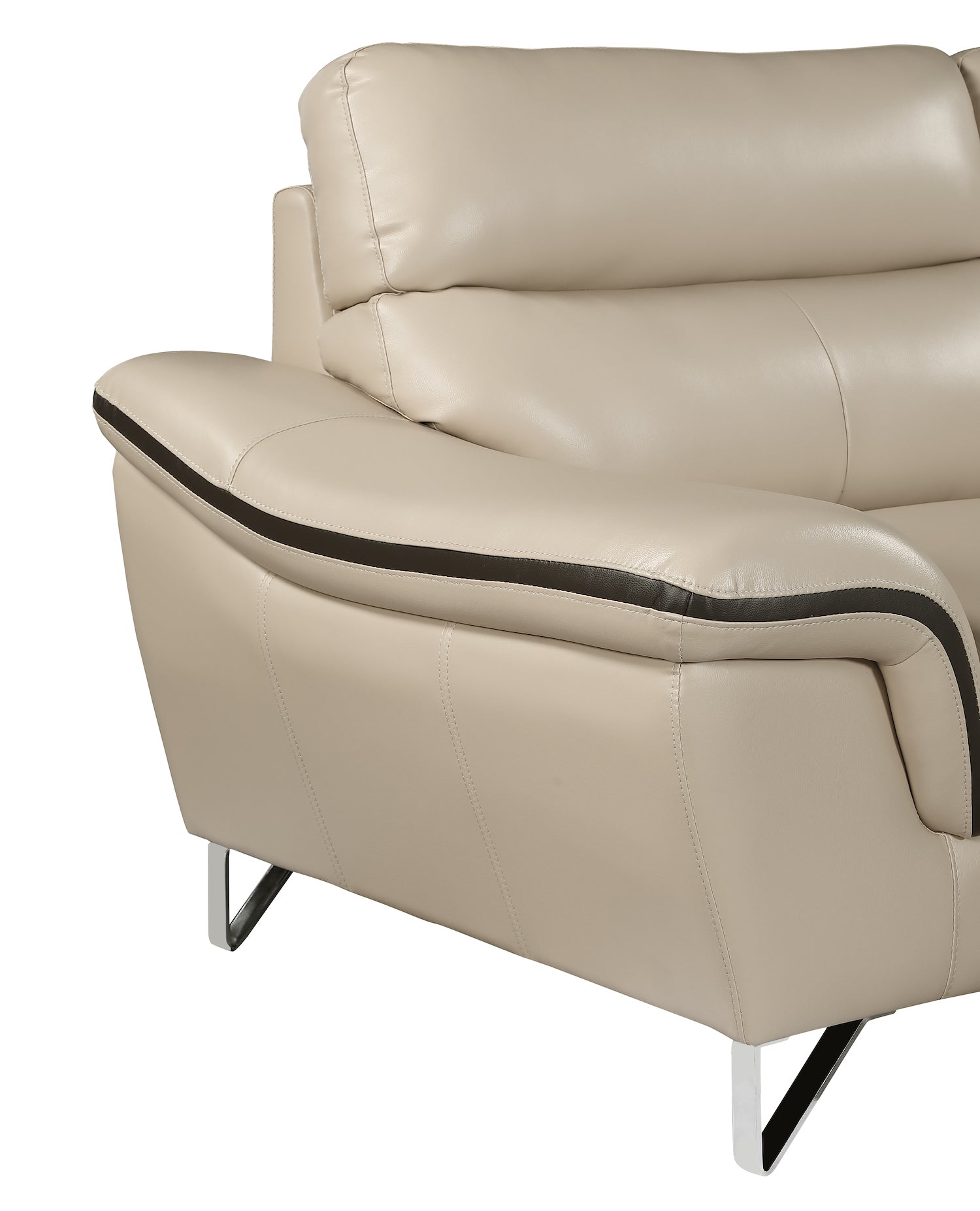 GU Furniture Modern Italian Leather Sofa - Beige