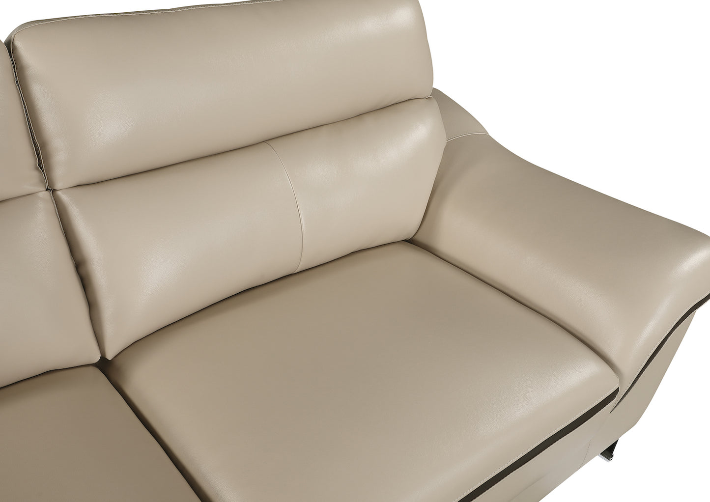 GU Furniture Modern Italian Leather Sofa - Beige