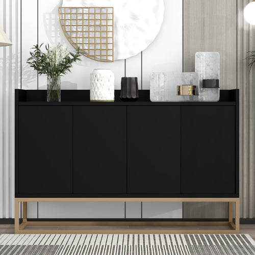 TREXM Modern Elegant Buffet Sideboard Cabinet - Black