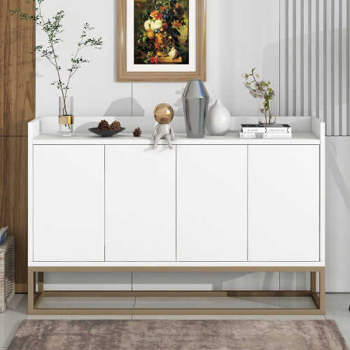 TREXM Modern Elegant Buffet Sideboard Cabinet - White