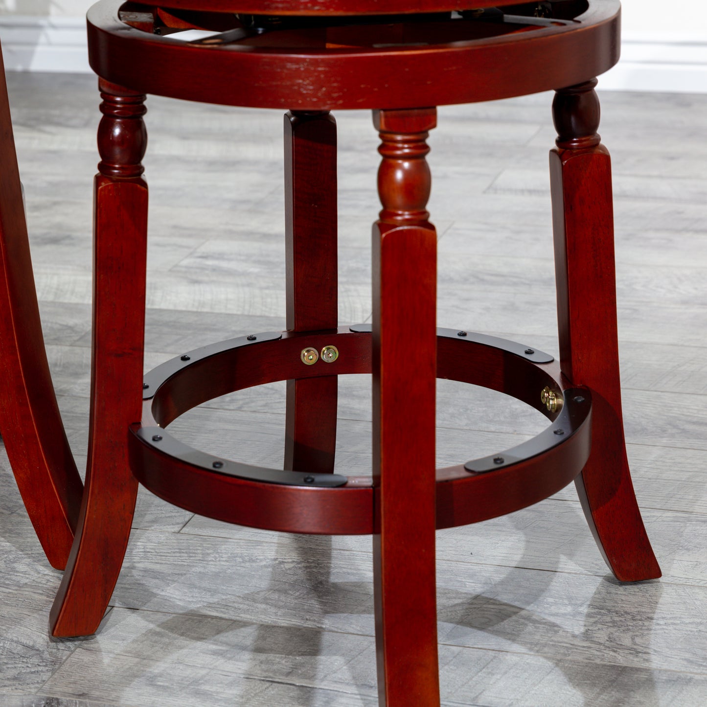 Palmer Lake 30" Bar Stool with Padded Leather Seat - Cherry & Bone