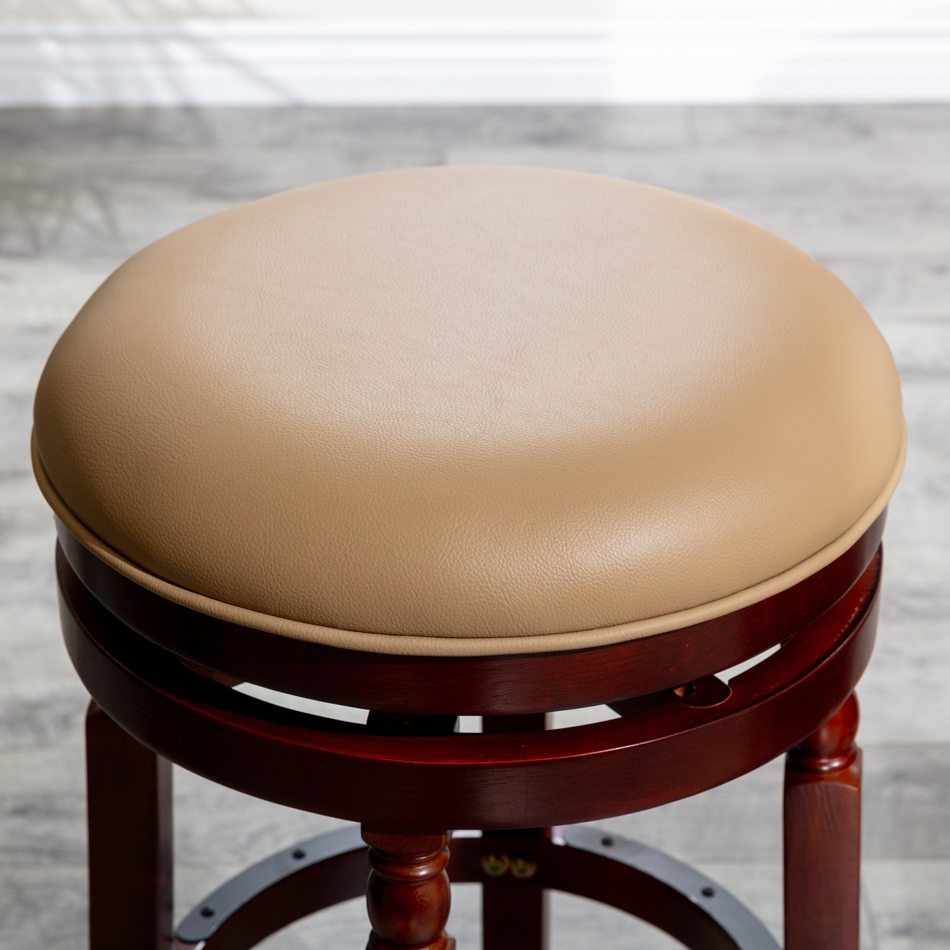 Palmer Lake 30" Bar Stool with Padded Leather Seat - Cherry & Bone