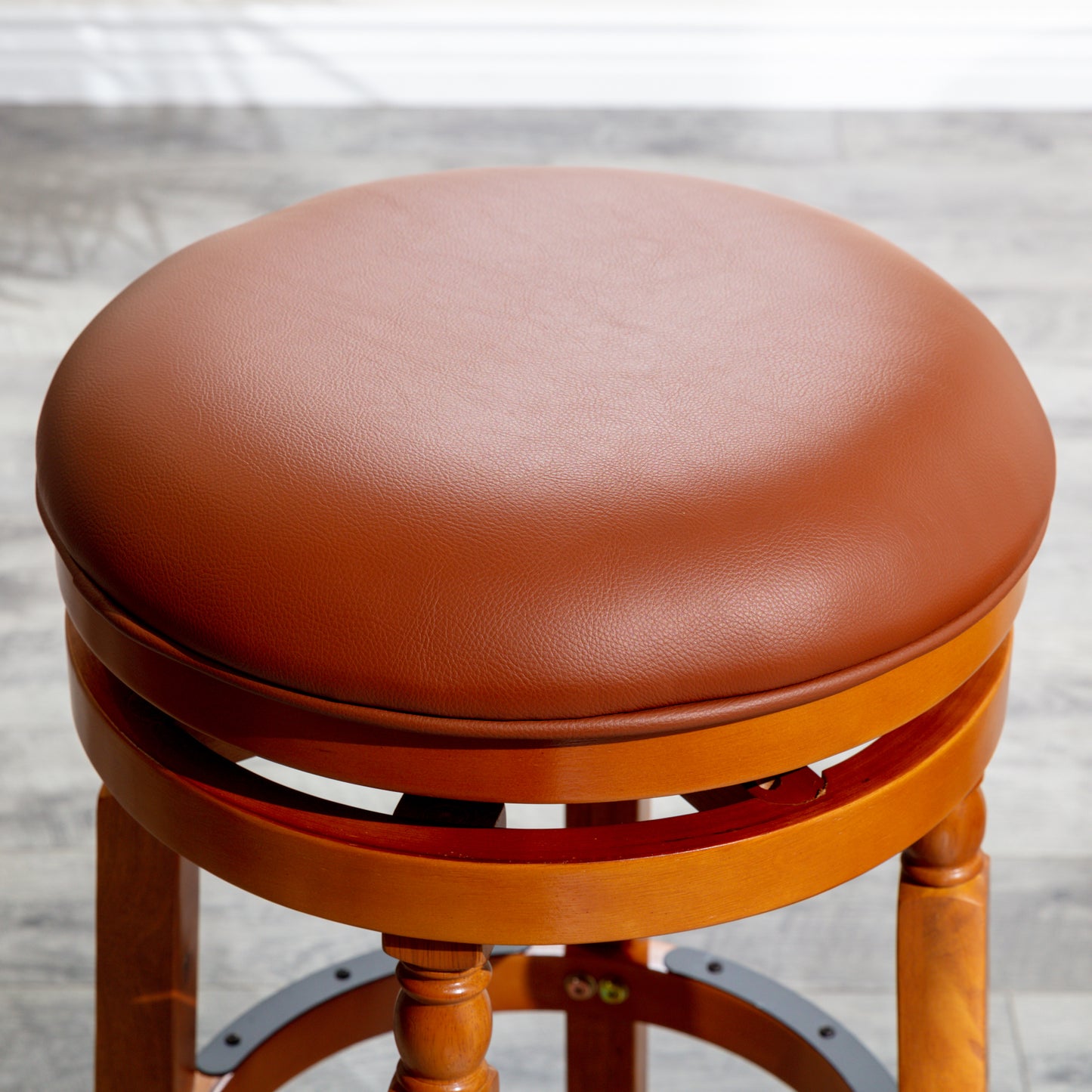 Palmer Lake 30" Bar Stool with Padded Leather Seat - Natural