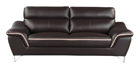 GU Furniture Modern Italian Leather Sofa - Brown