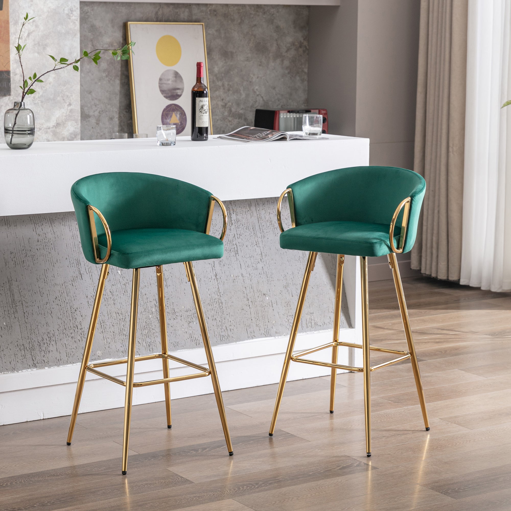 Green gold 2025 bar stool