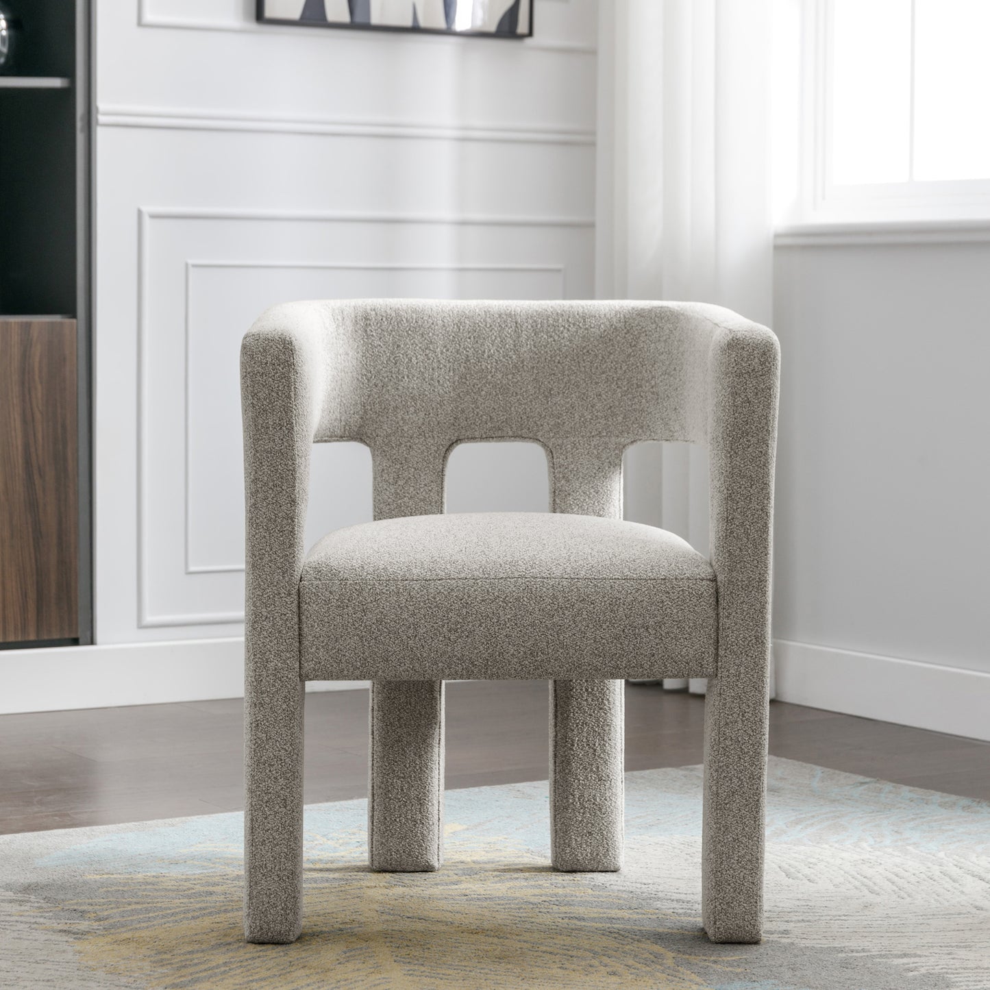 Mosby Contemporary Linen Accent Chair - Gray