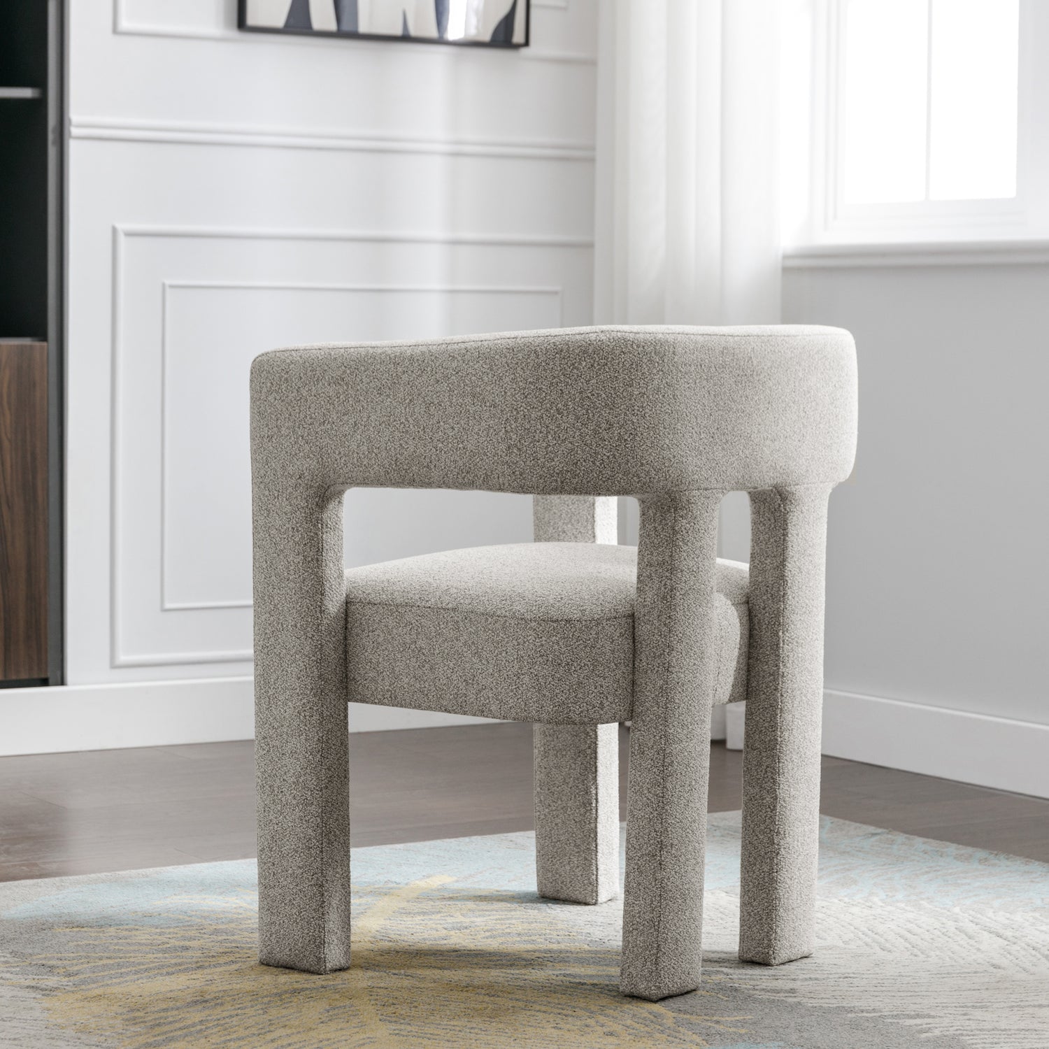 Mosby Contemporary Linen Accent Chair - Gray